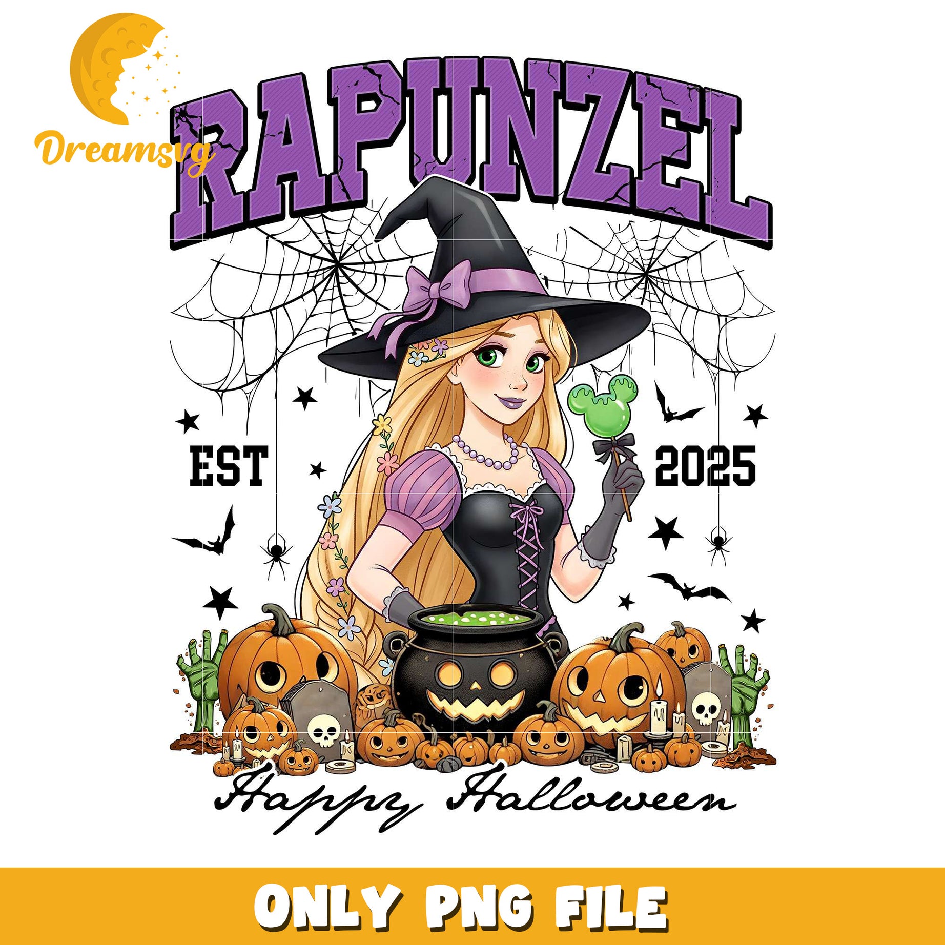Rapunzel halloween png, halloween characters​ png, halloween design png