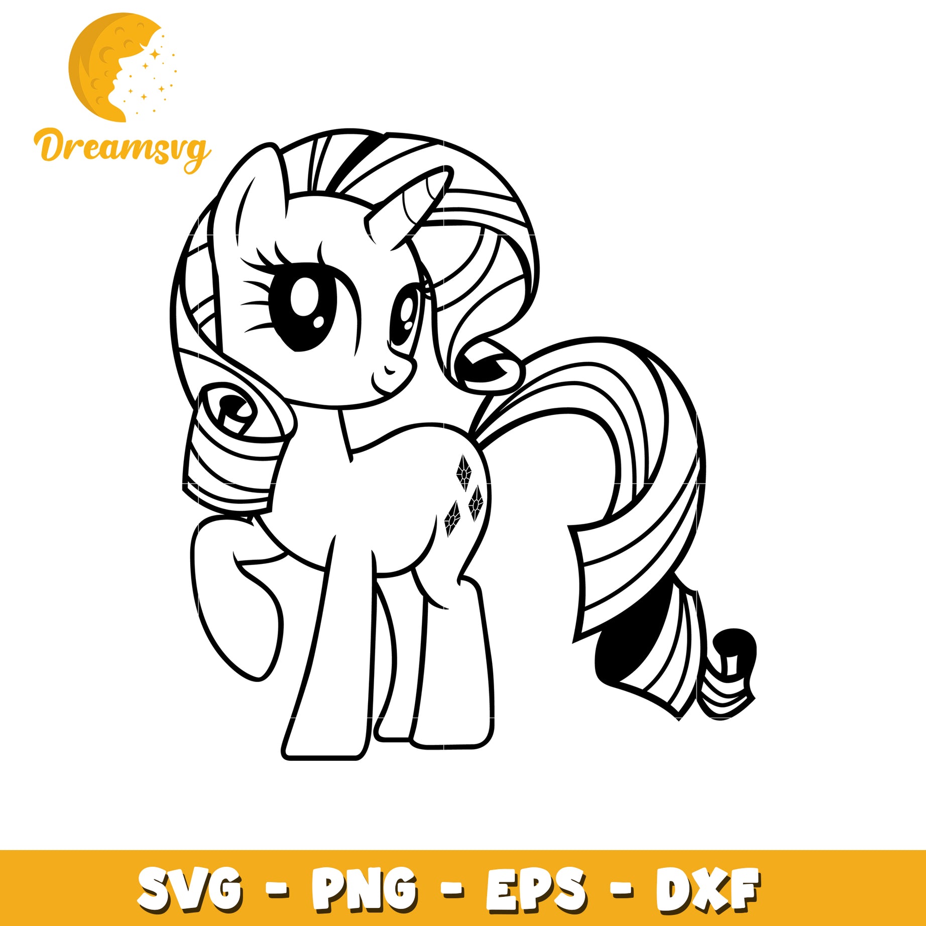 Raritie Pony SVG Cut File