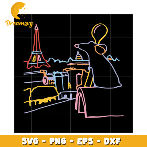 Ratatouille mouse  svg, disney cartoons svg, cute mouse cartoon svg