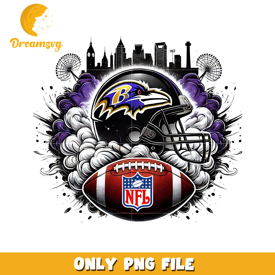 Ravens helmet and ball png, super bowl 2025 png, nfl network png