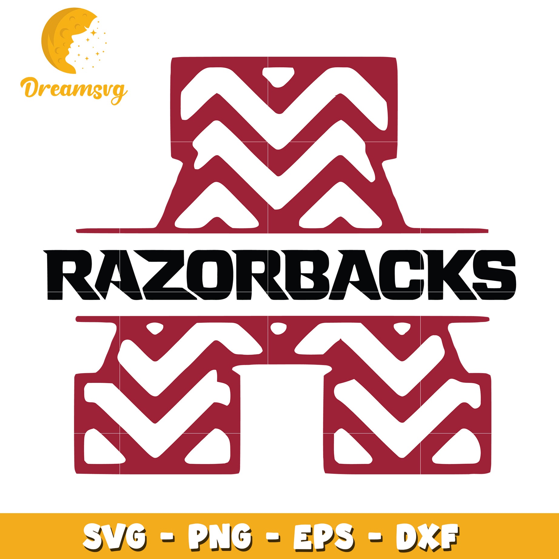 Razorbacks Chevron SVG Cut File