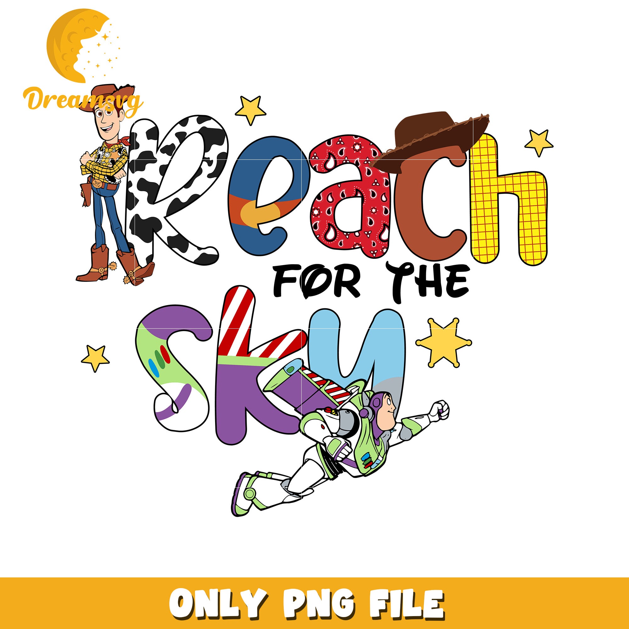 Reach for the Sky Disney Inspired PNG File Design