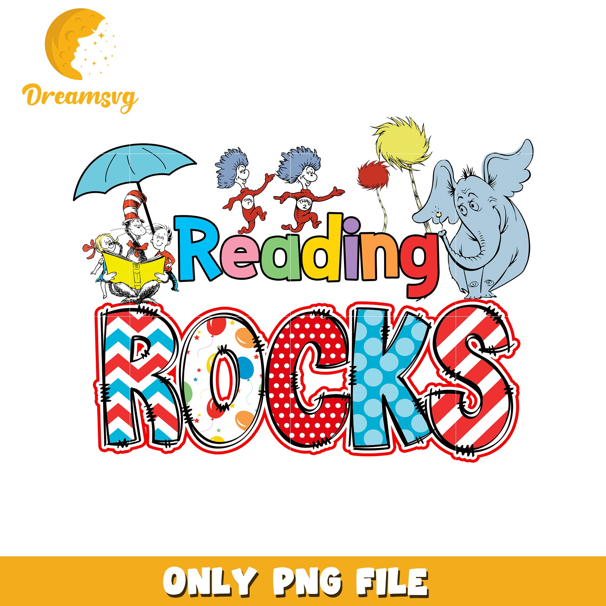 Reading Rocks PNG Sublimation