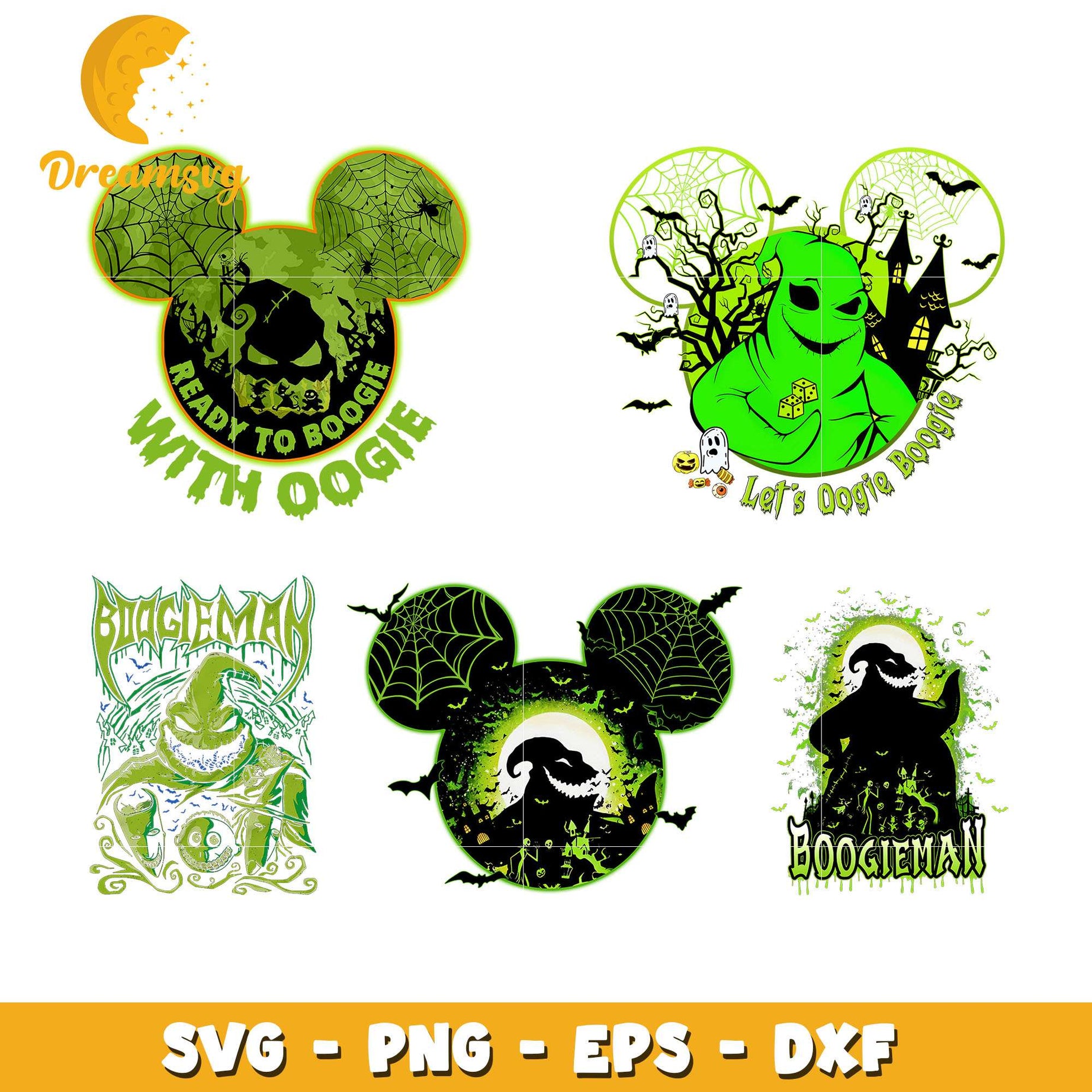 Ready to Boogie with Oogie bundle svg, let's Oogie Boogie svg