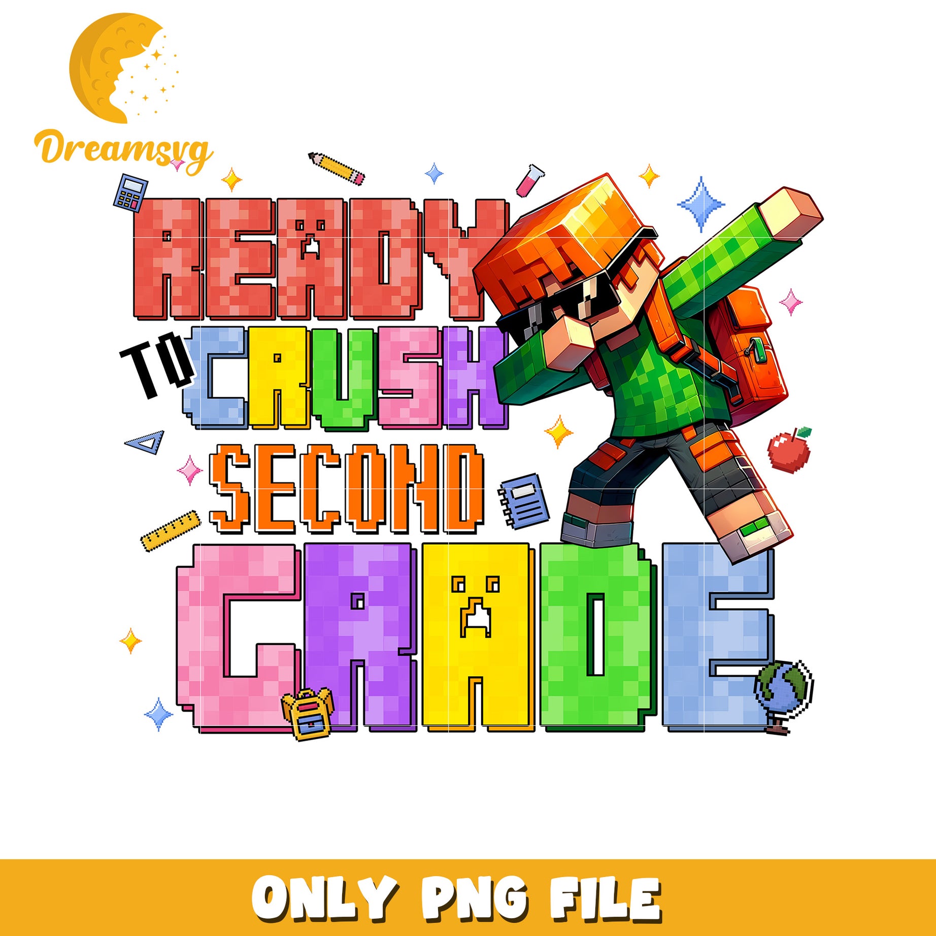 Ready to second grade png, minecraft cartoons png, minecraft toys png