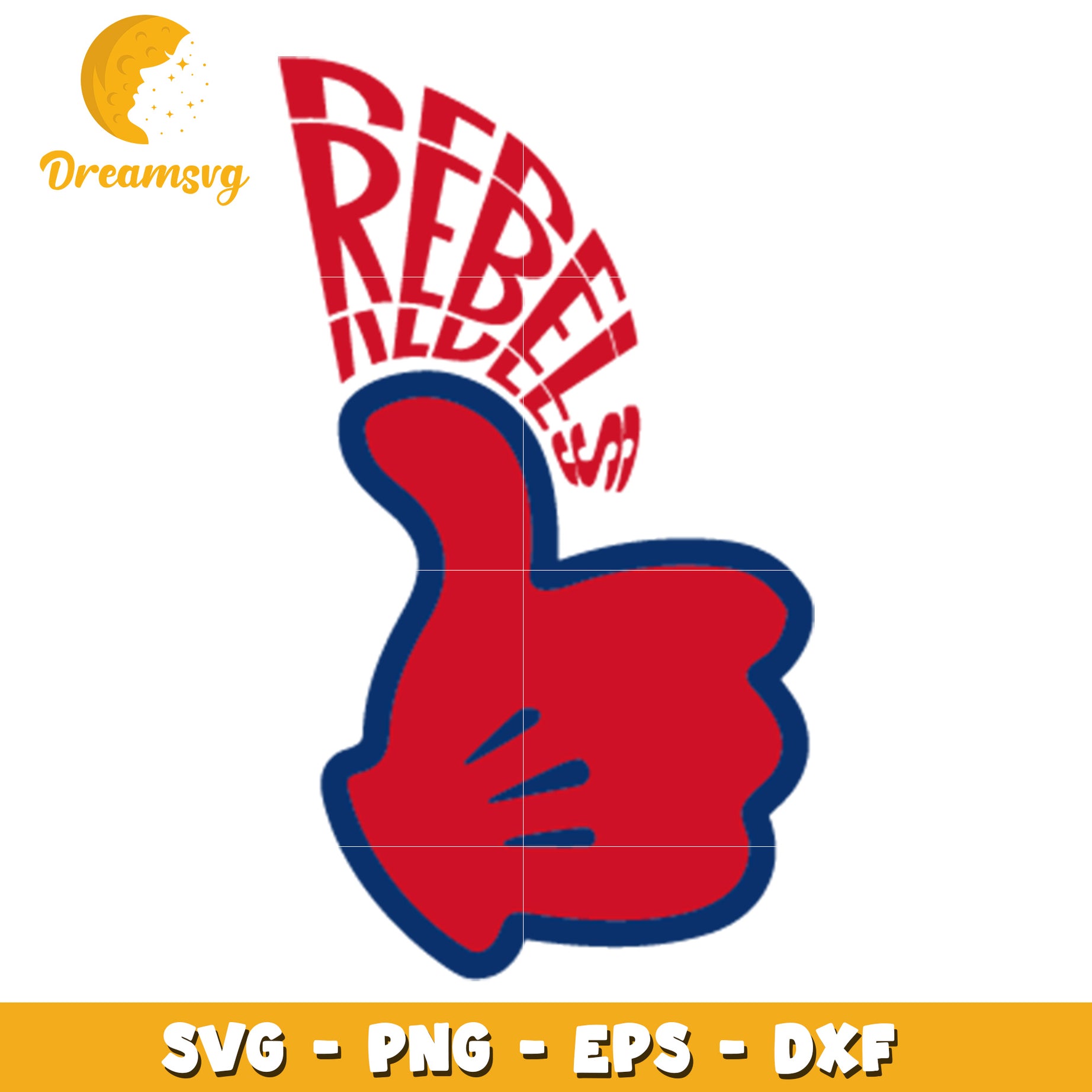 Rebel Thumbs Up SVG PNG EPS DXF