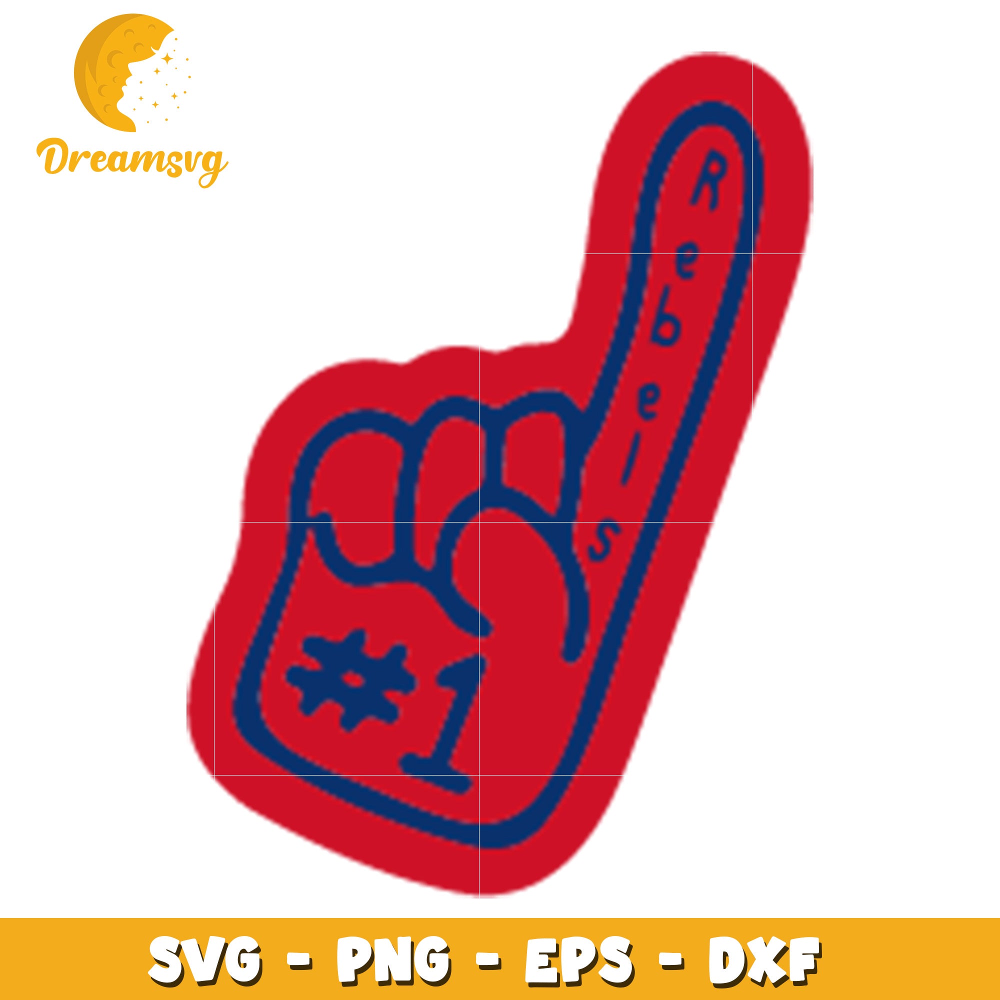 Rebels Foam Finger SVG PNG EPS DXF