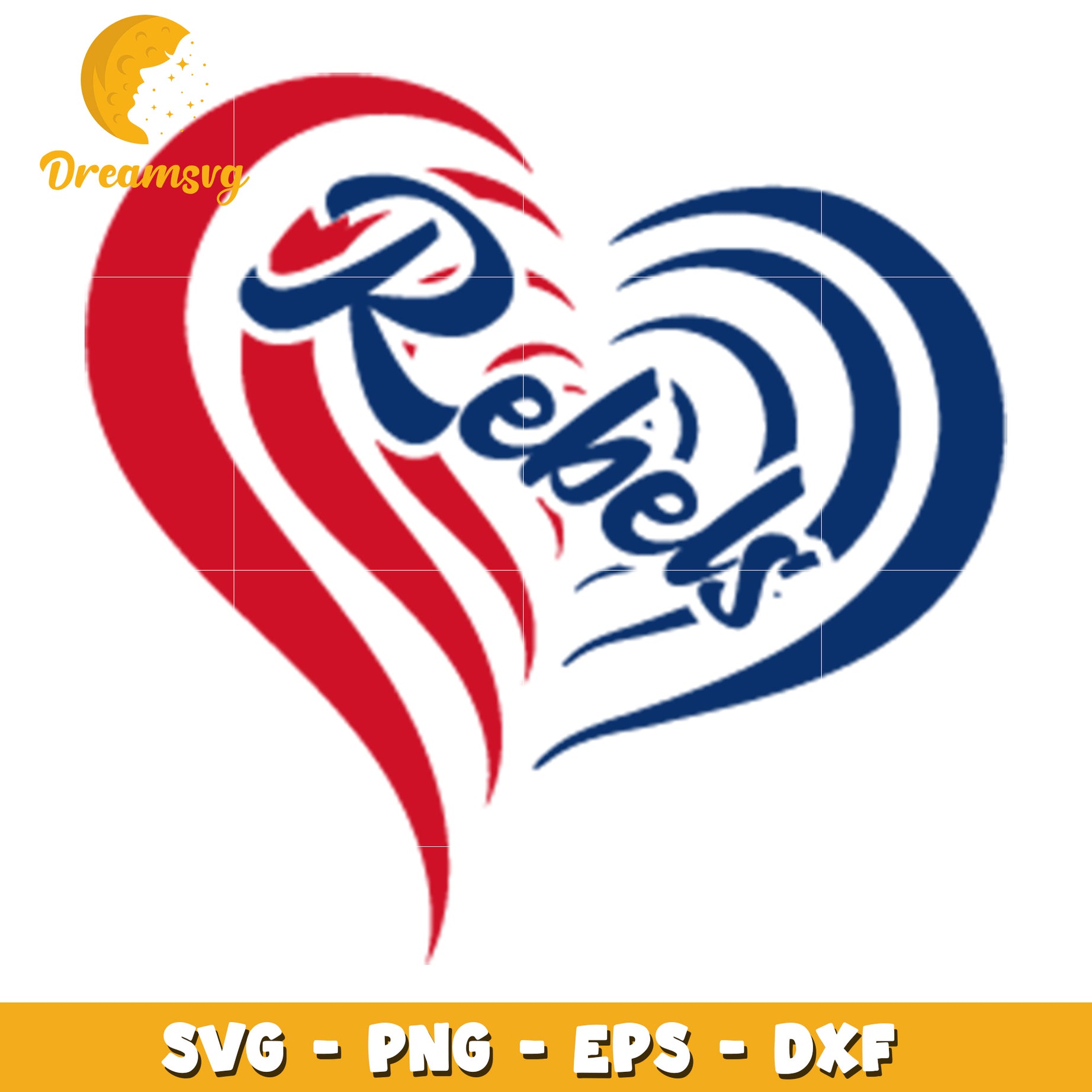 Rebels Heart SVG PNG EPS DXF Cut File