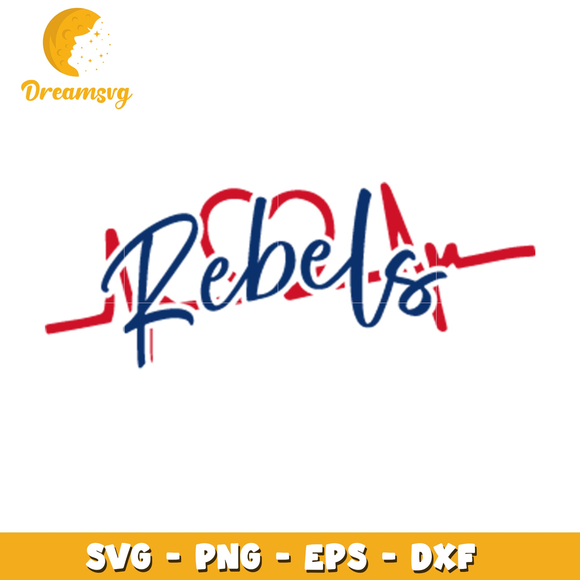 Rebels Heartbeat SVG PNG EPS DXF Cut File