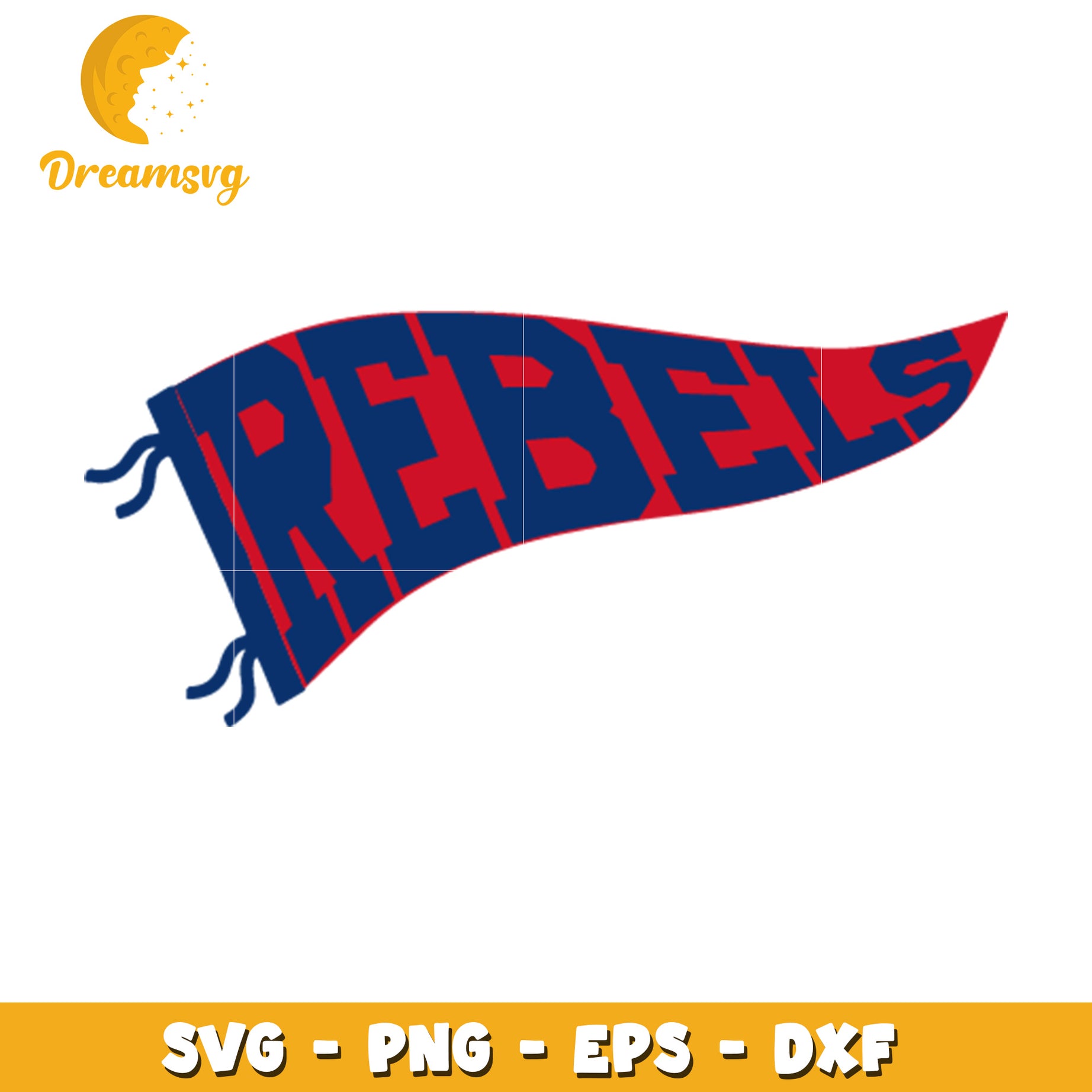 Rebels Pennant SVG PNG EPS DXF Cut File