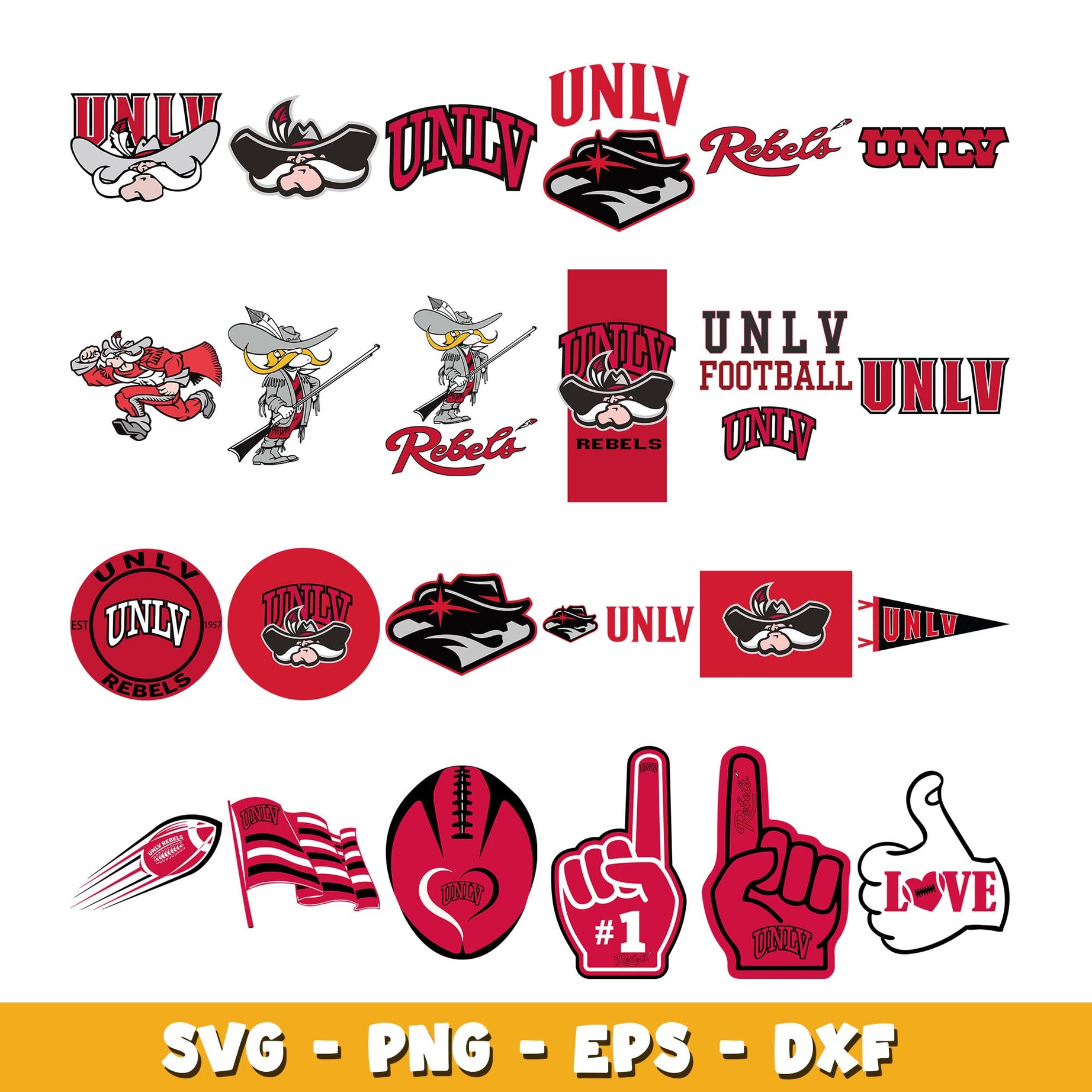 UNLV Rebels Bundle svg, UNLV Rebels logo svg, ncaa svg 