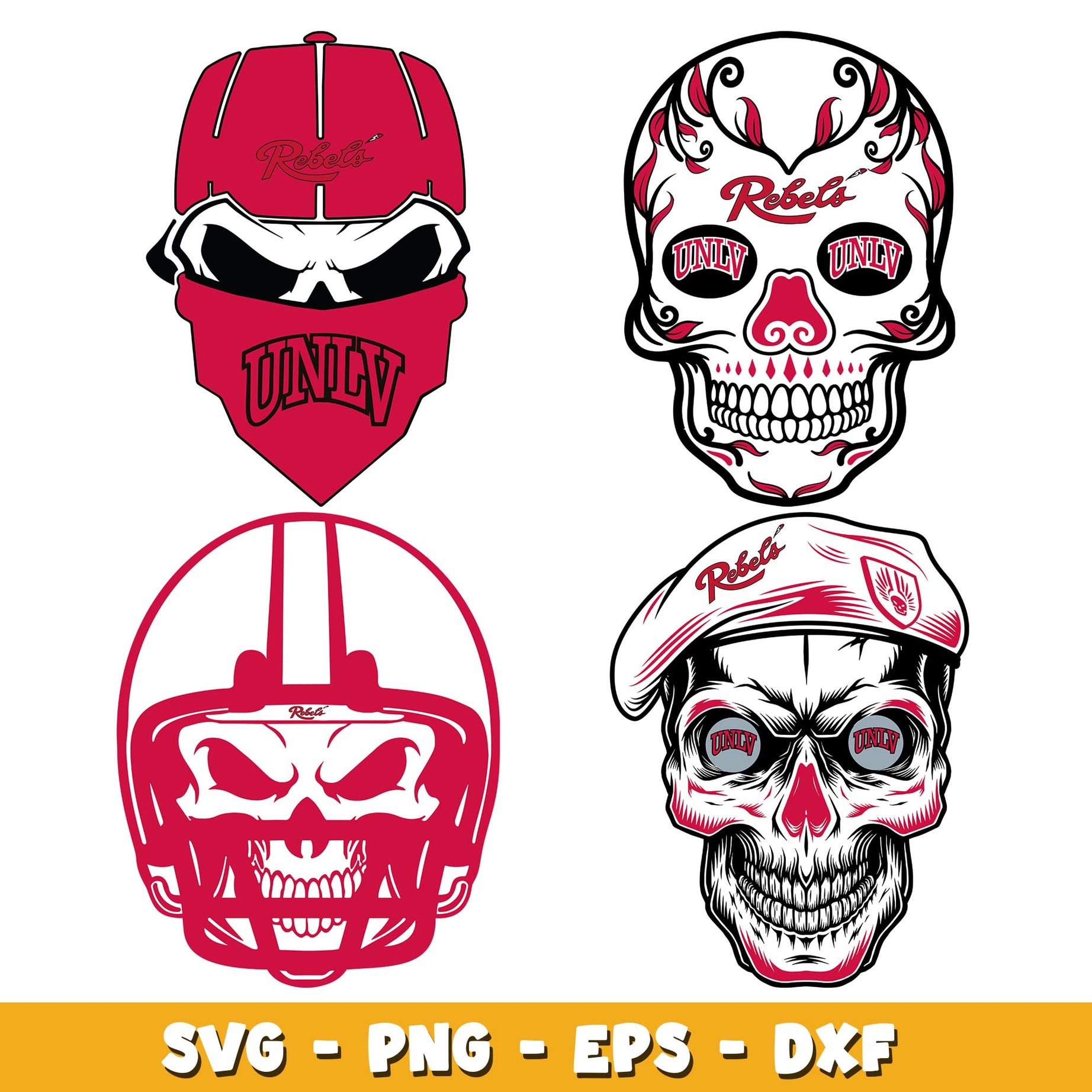 UNLV Rebels skyll  Bundle svg, UNLV Rebels logo svg, ncaa svg  