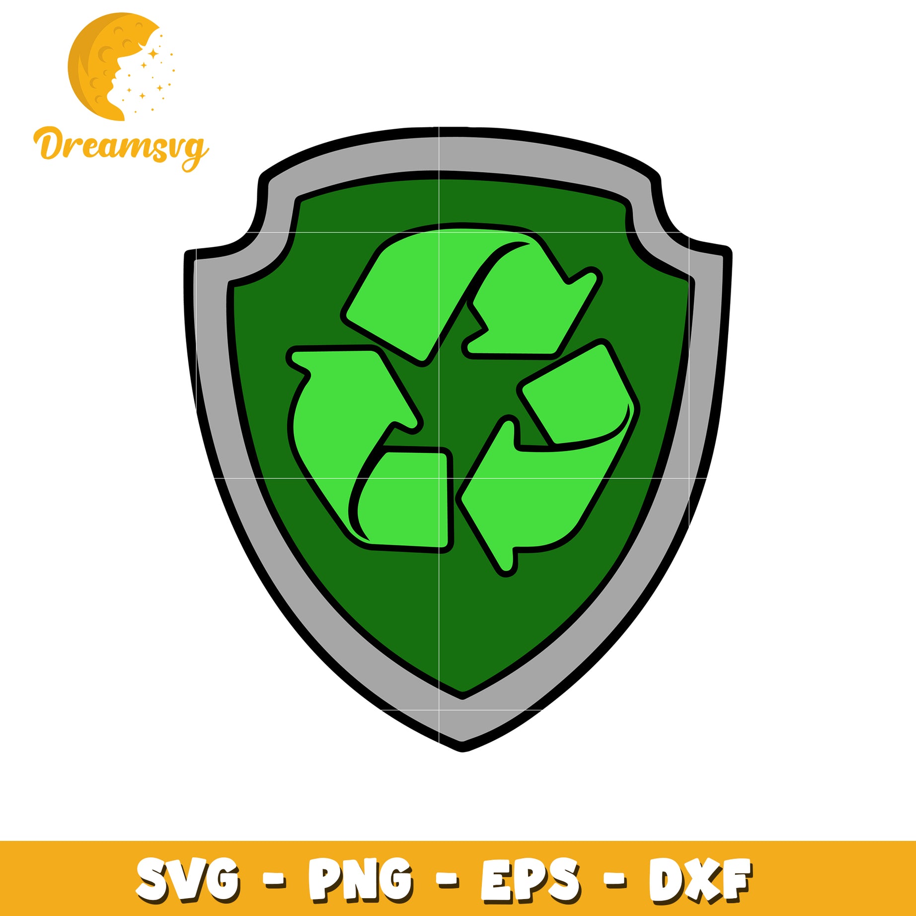 Recycle Shield SVG PNG EPS DXF Cut File