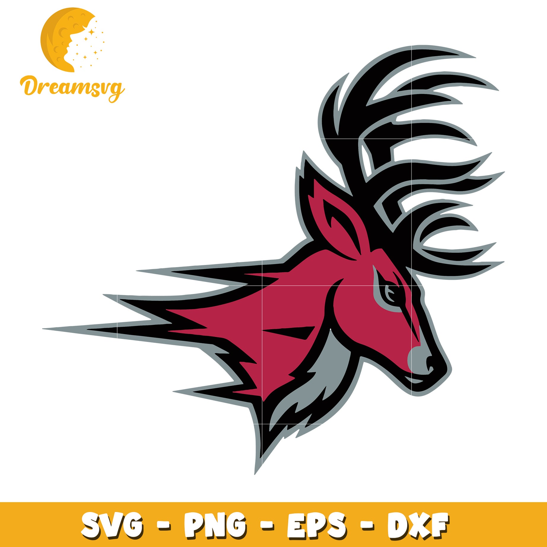 Red Deer Head SVG PNG EPS DXF Files