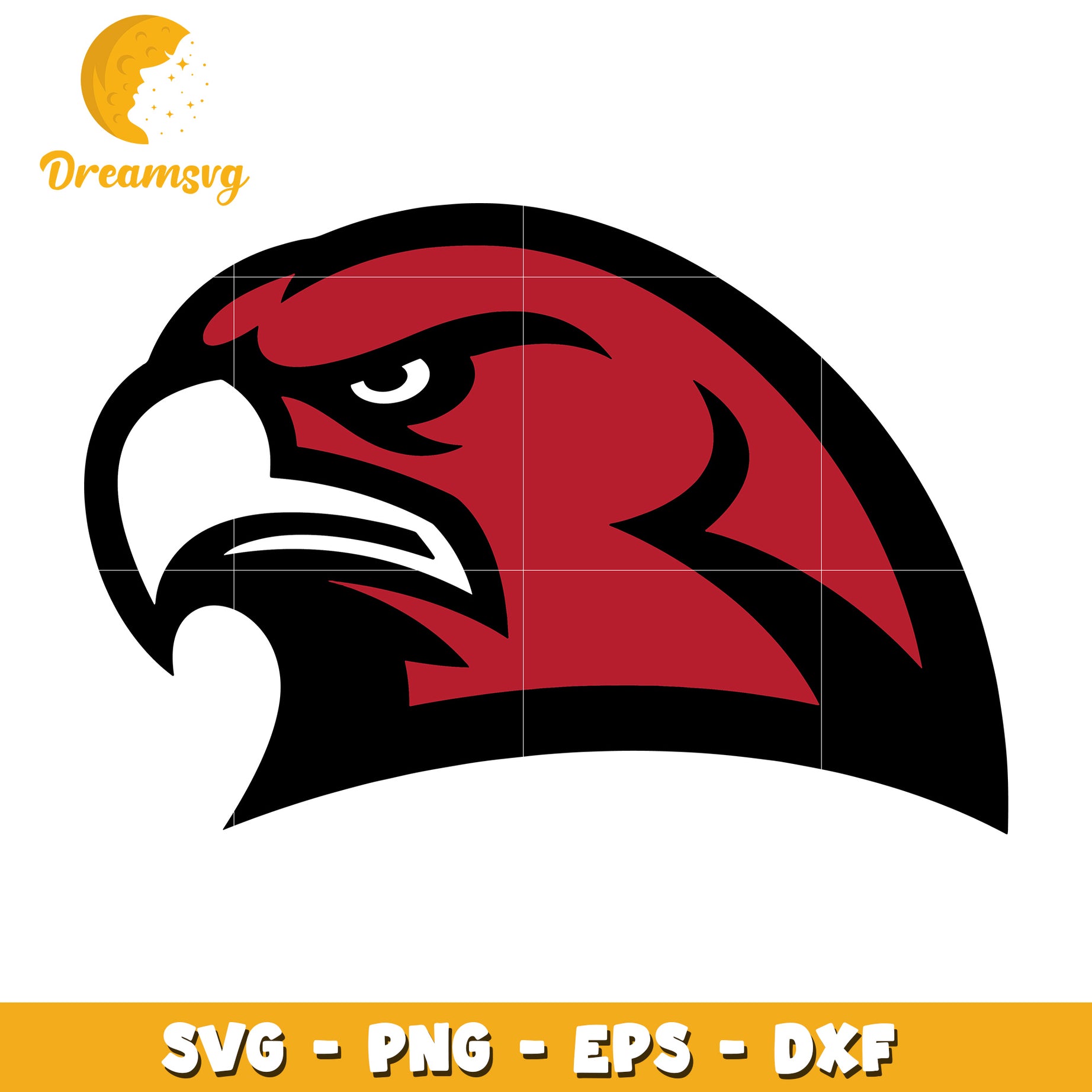 Red Hawk Head SVG PNG EPS DXF