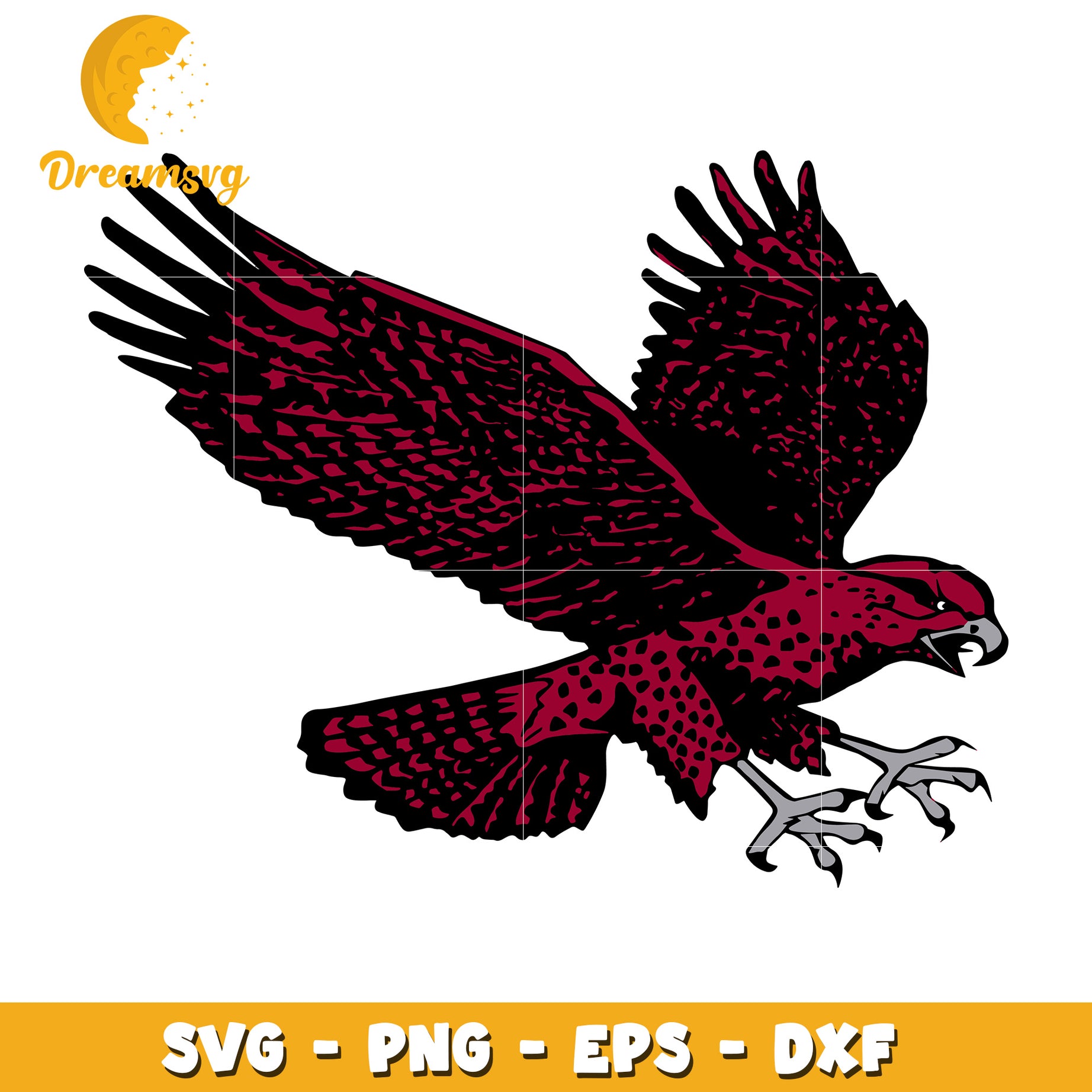 Red Hawk SVG PNG EPS DXF Files