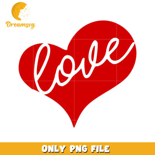 Red Heart Love PNG Download