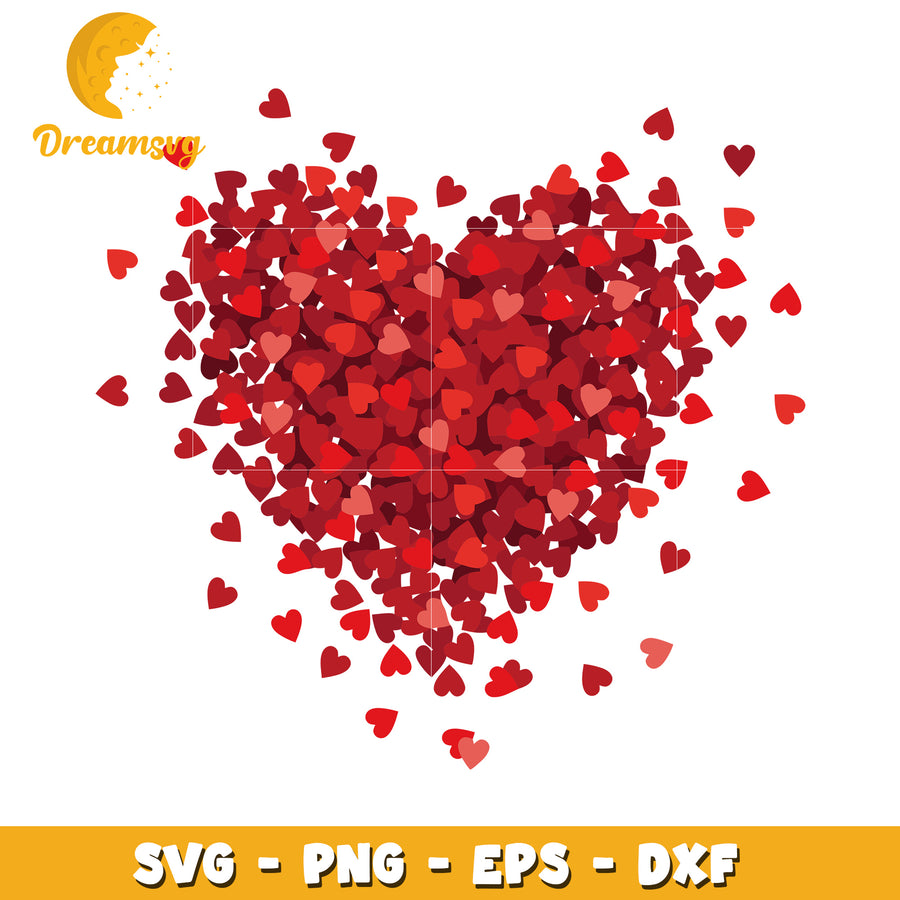 Red Heart SVG PNG EPS DXF File