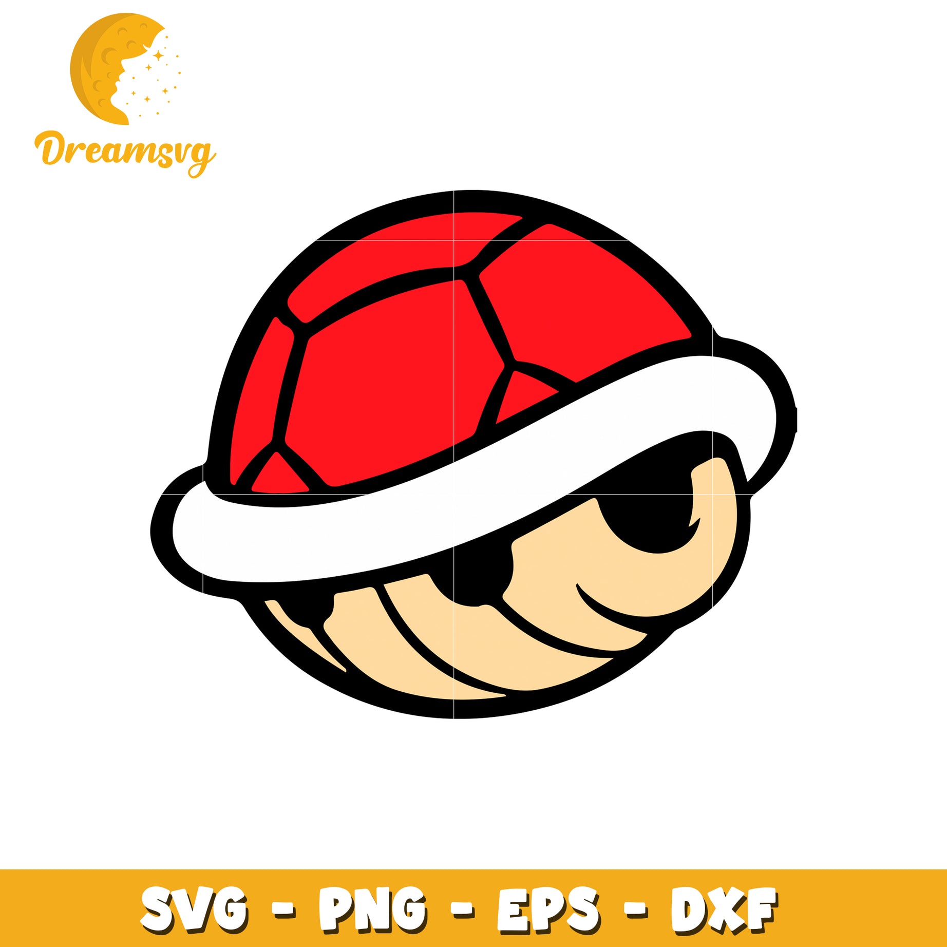 Red Koopa Shell SVG PNG EPS DXF