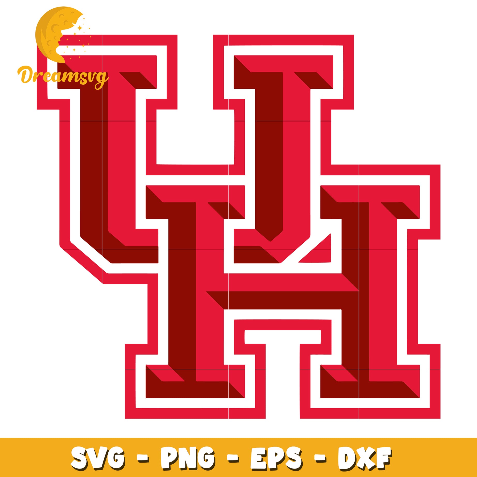 Red LH Letters SVG PNG EPS DXF Files