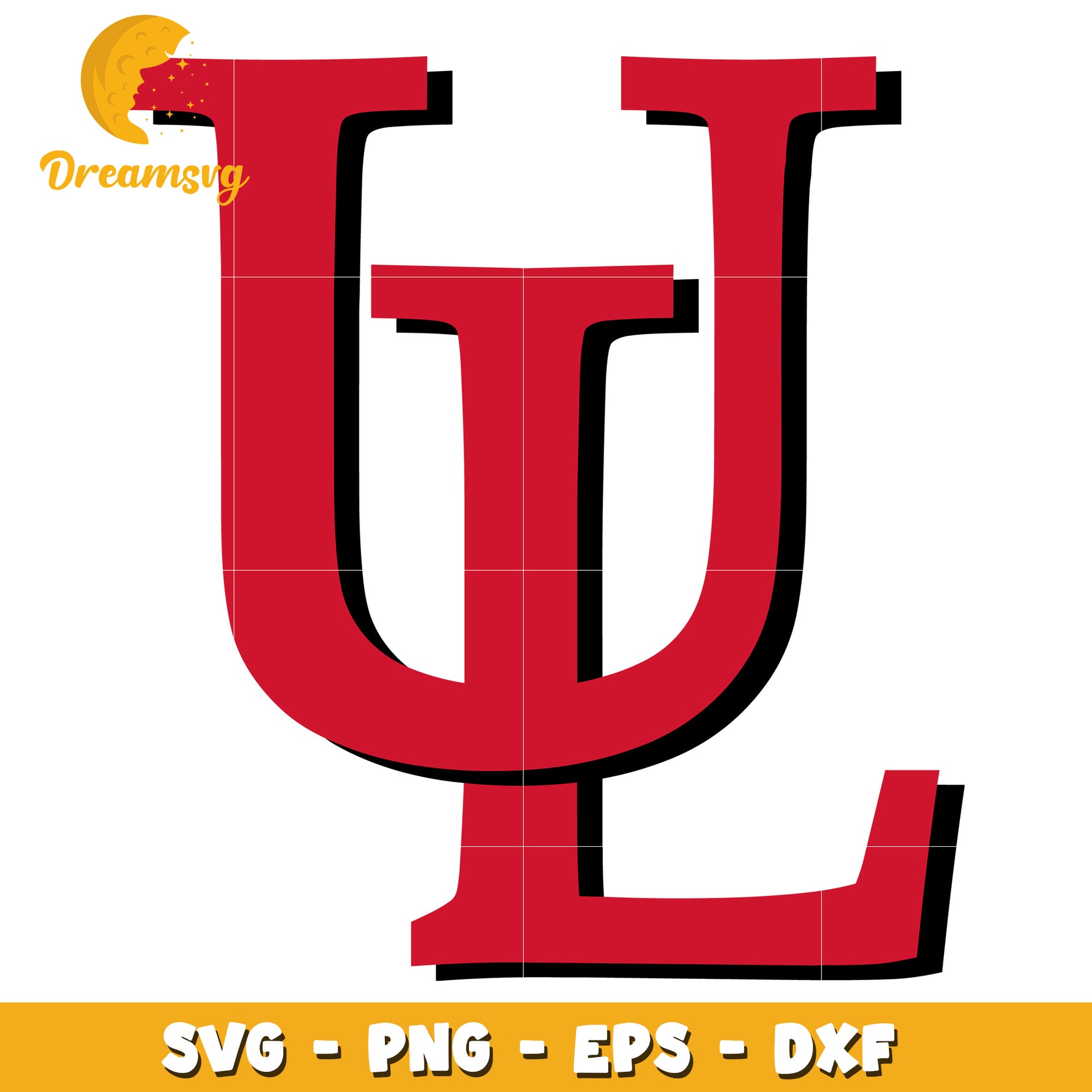 Red Letter U SVG Cut File