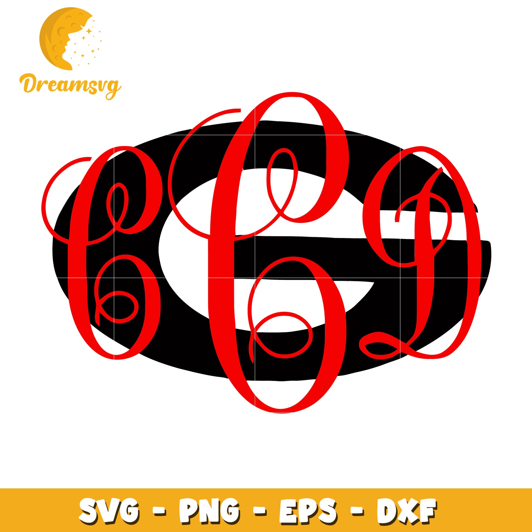 Simply Red Svg Red Monogram SVG Cut File PNG EPS DXF – DreamSVG Store