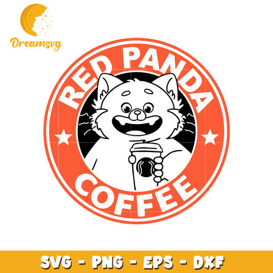 Red Panda Coffee SVG Cut File