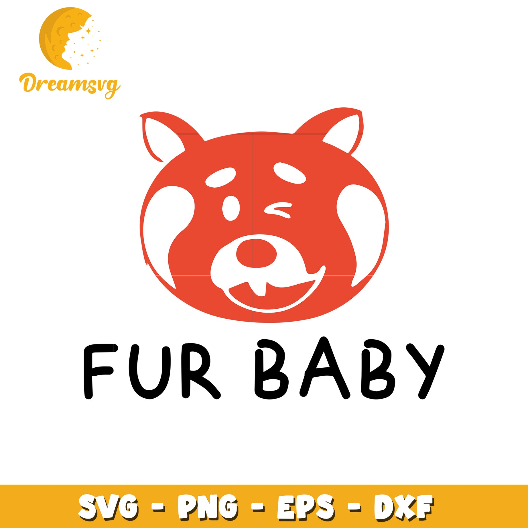 Red Panda Fur Baby SVG PNG EPS DXF