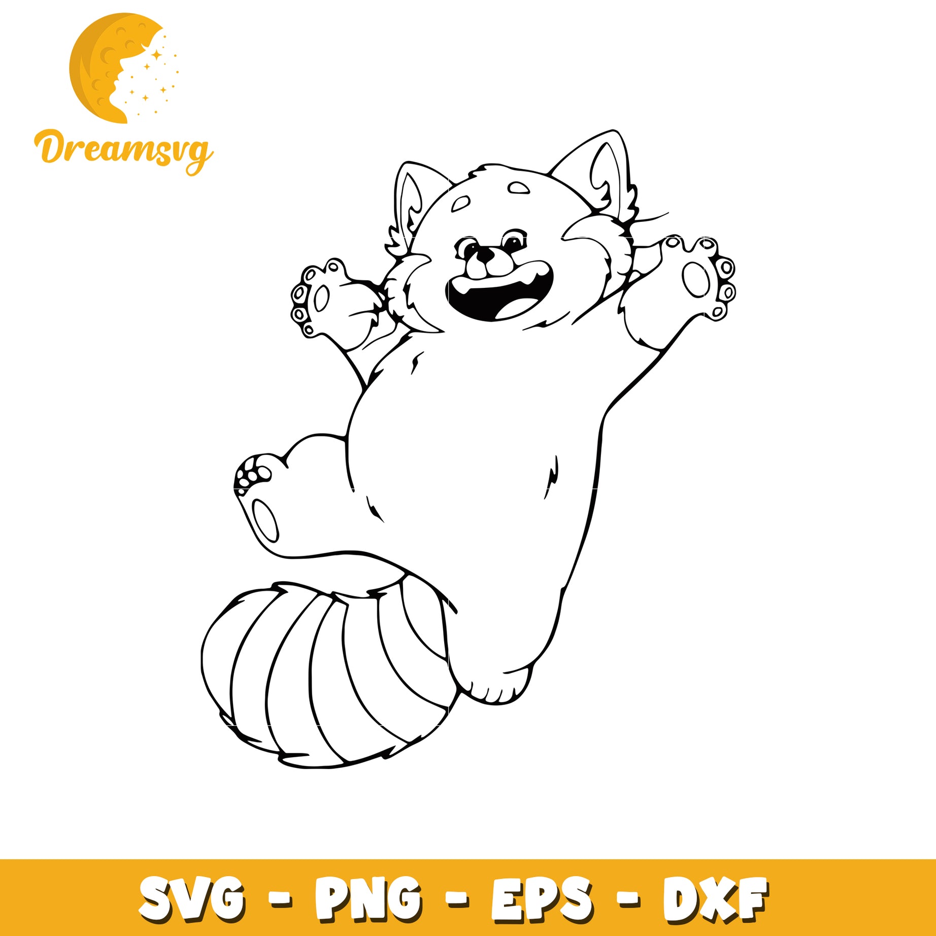 Red Panda SVG Cut File PNG EPS DXF