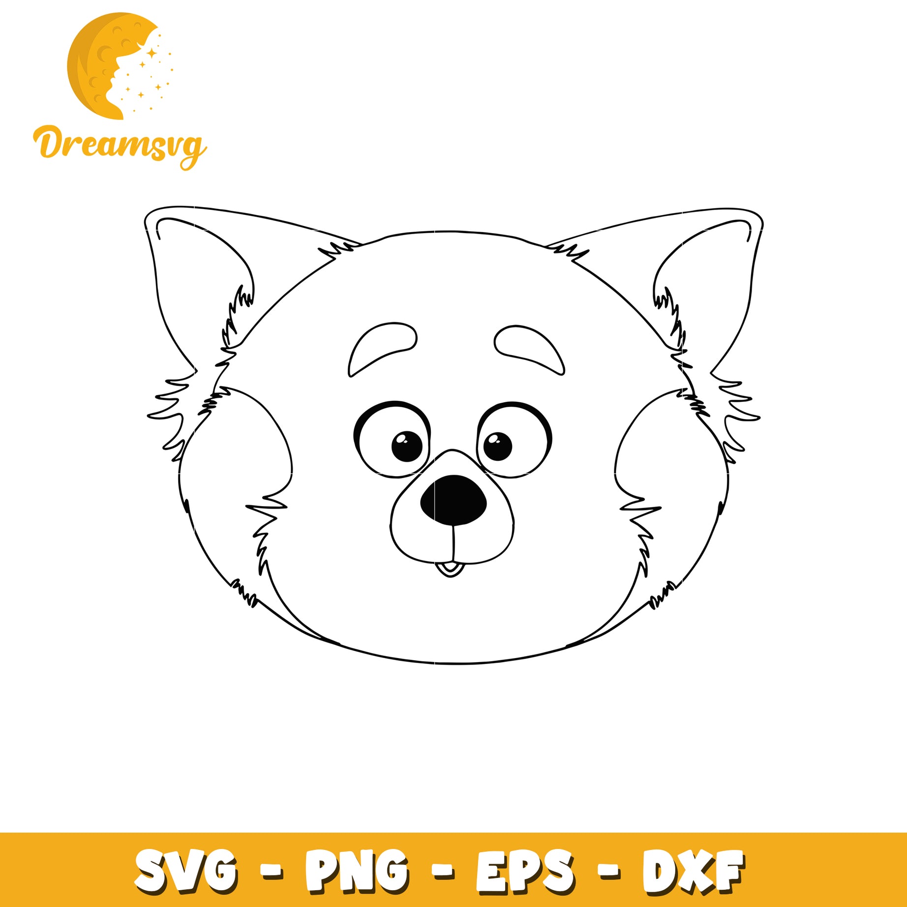 Red Panda SVG Cut File PNG, EPS, DXF