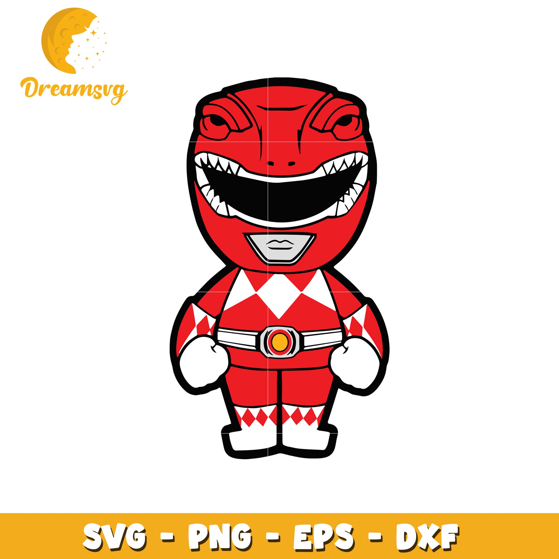 Red Ranger SVG PNG EPS DXF Cut File