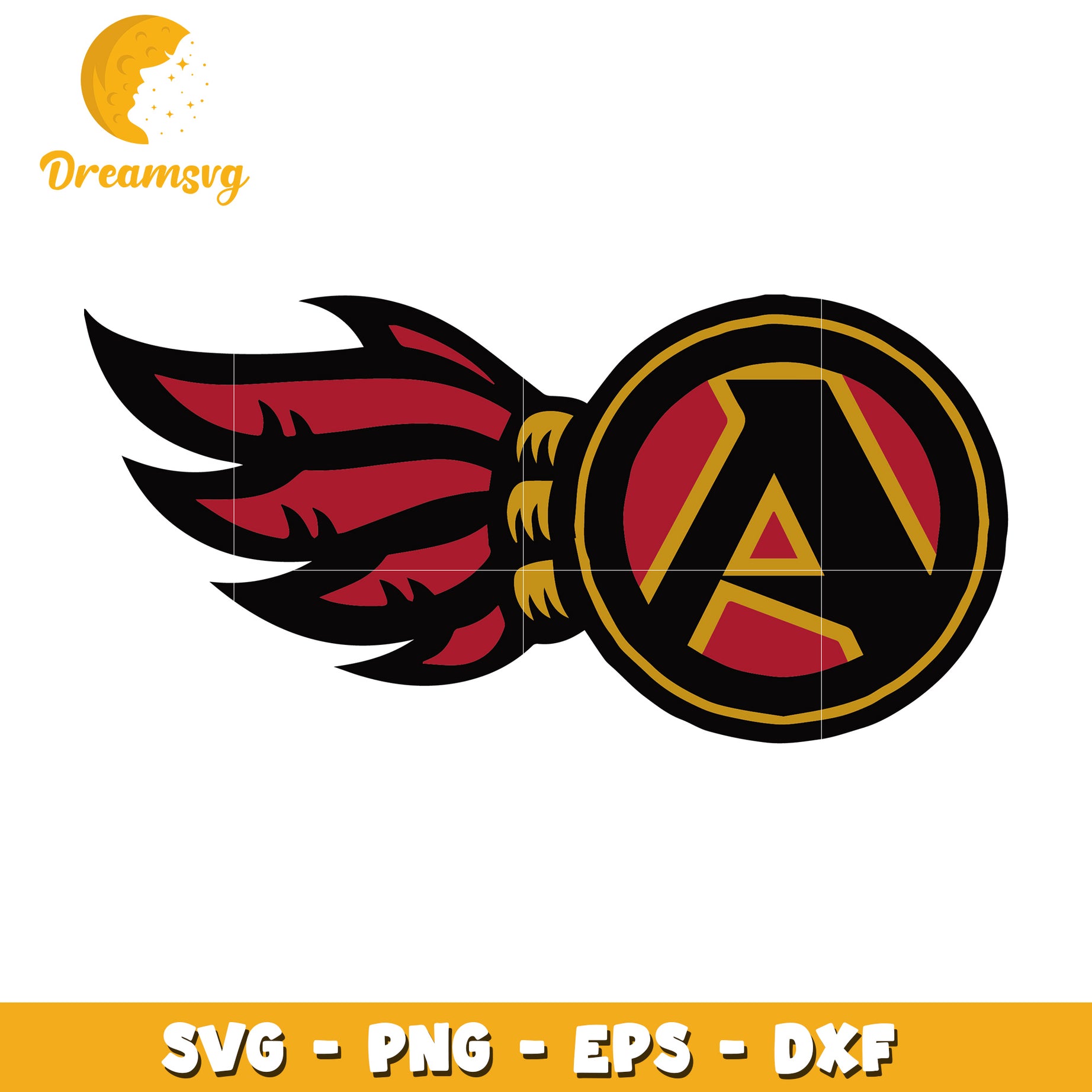 Red Winged A Logo SVG PNG EPS DXF