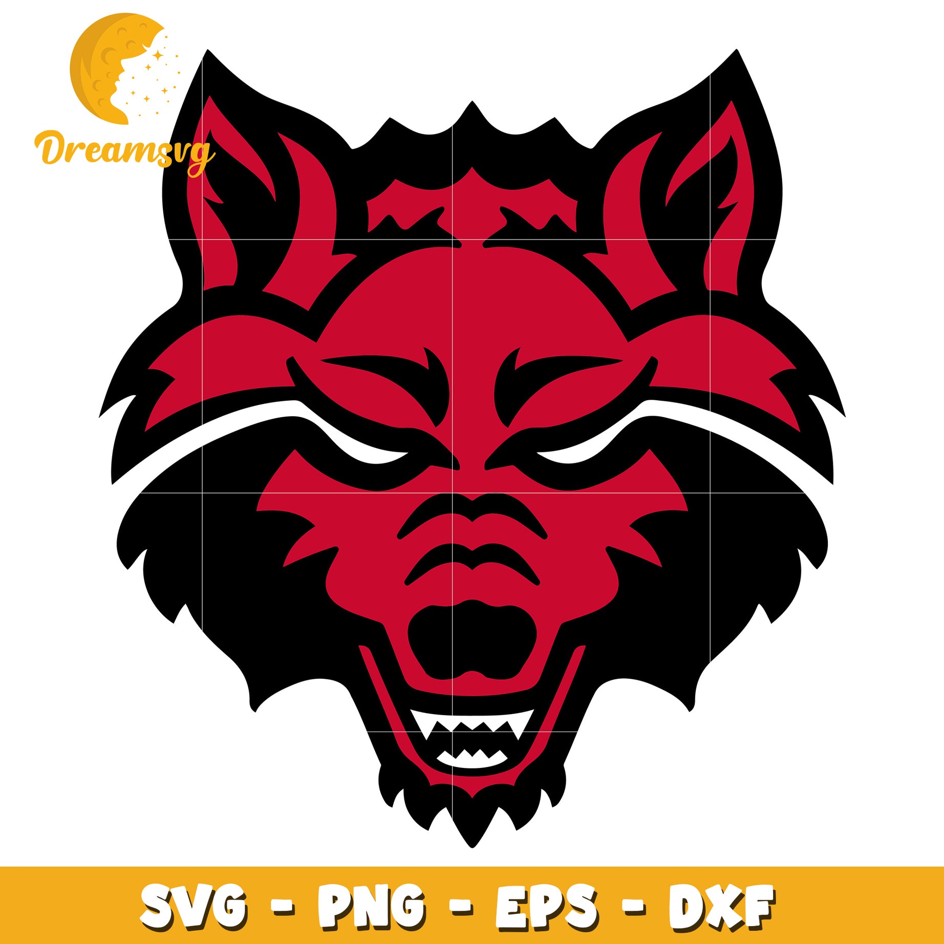 Red Wolf SVG PNG EPS DXF Files