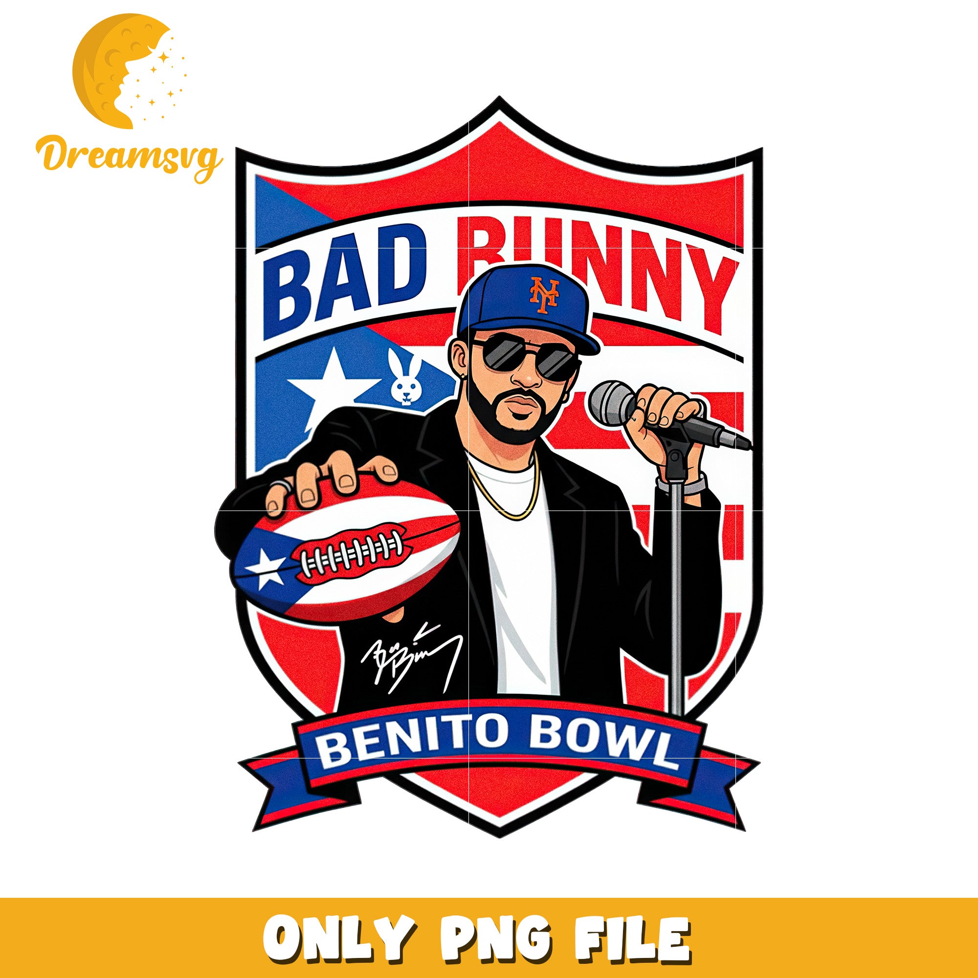 Red and blue benito bowl png, american rugby png, super bowl design png