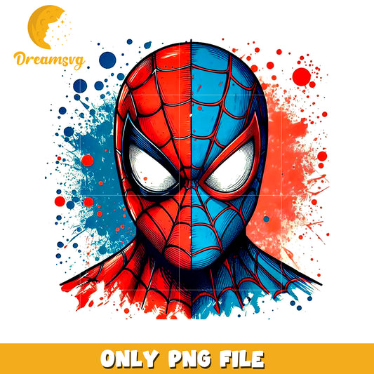 Red and blue spiderman head png, petter parker png, spiderman png