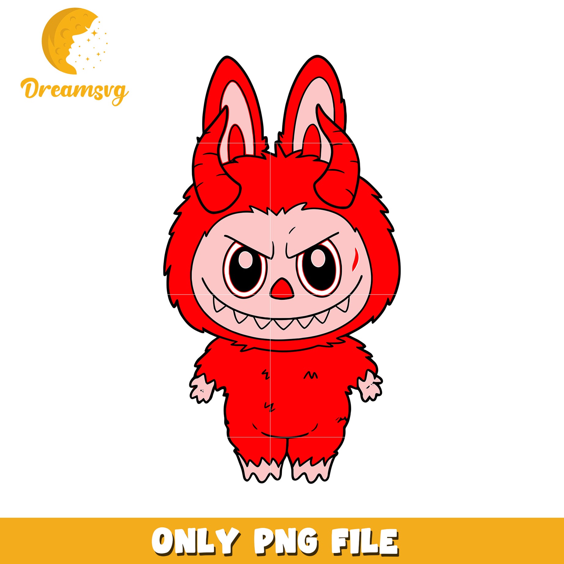 Red demon labubu png, popmart labubu​ png, horror chracters png