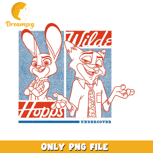 Red design of nick and judy png, disneyland​ png, nick zootopia png