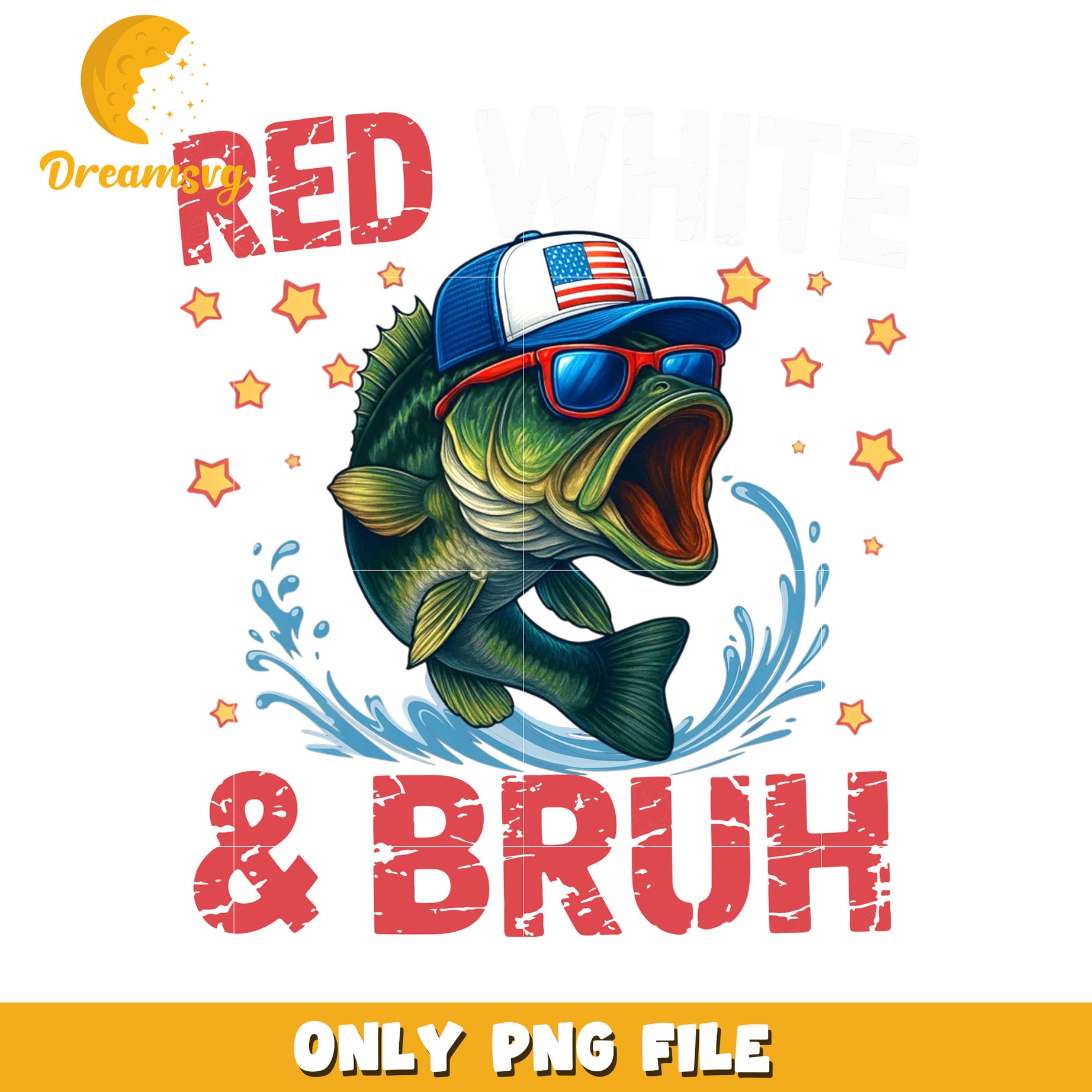 Red white bruh png, patriotic slang png, funny usa design png