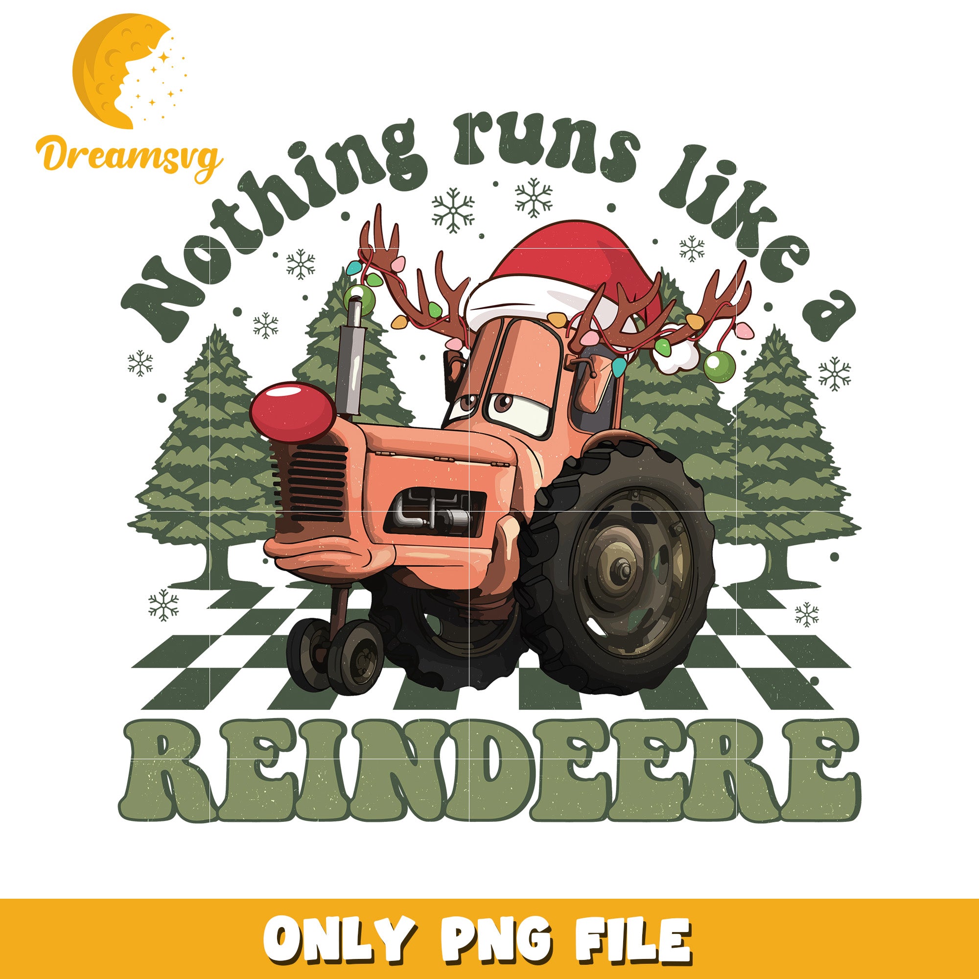 Reindeer car png, festive disney png, winter wonderland png
