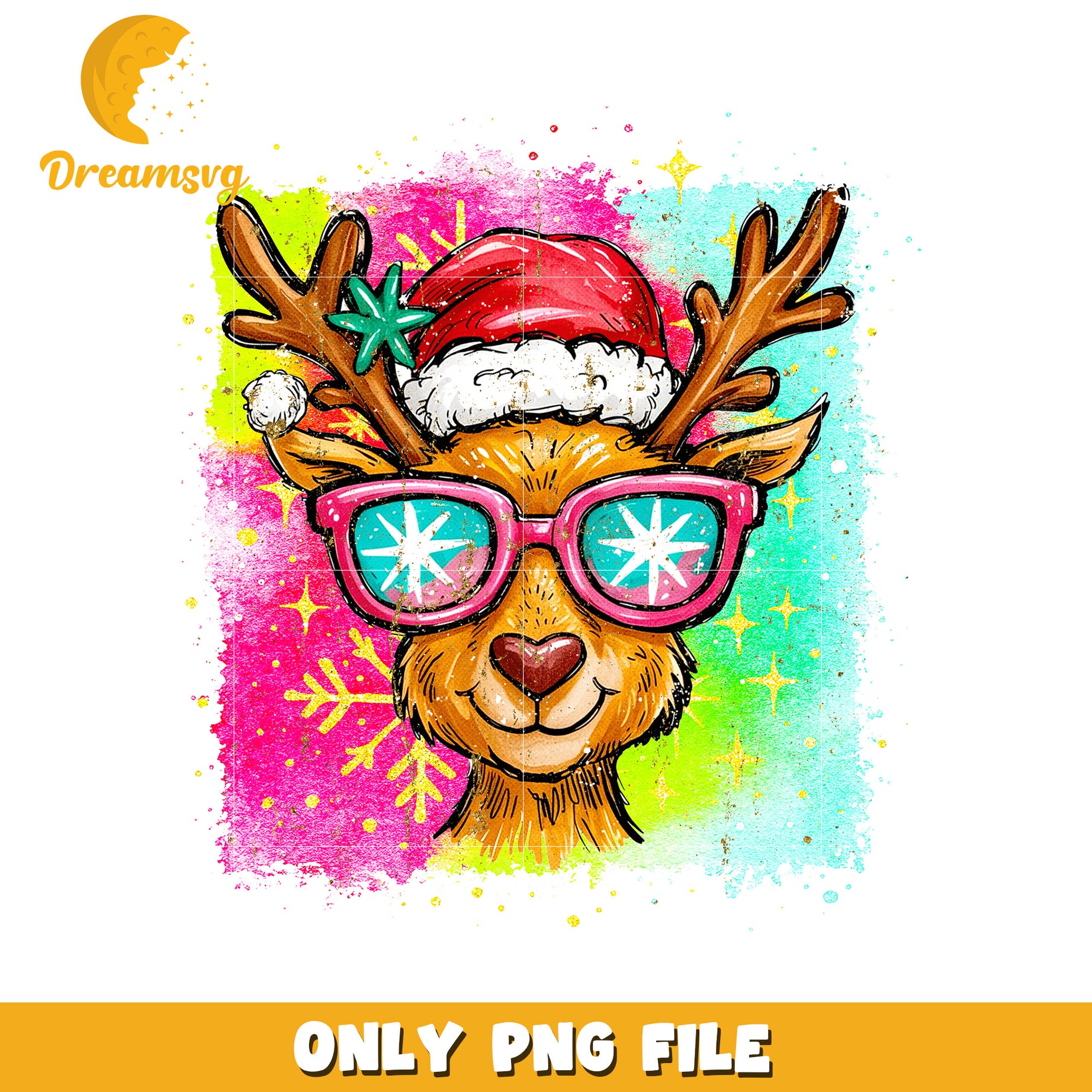 Reindeer christmas png, merry christmas​ png, christmas bell png