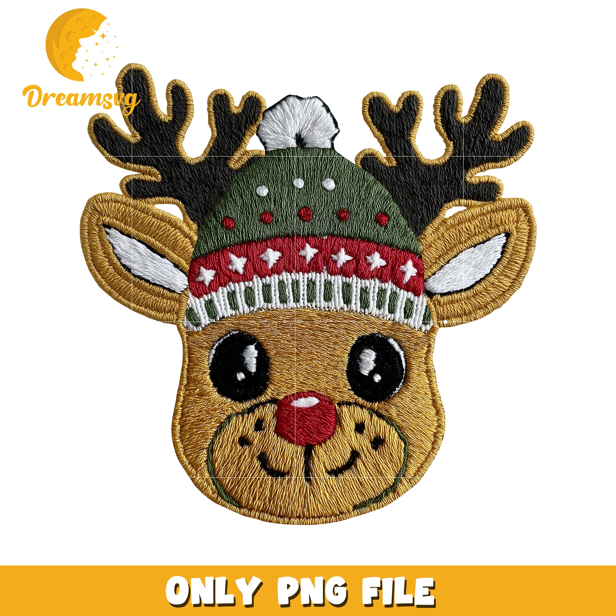 Reindeer png, christmas cookies​​​ png, yarn art png