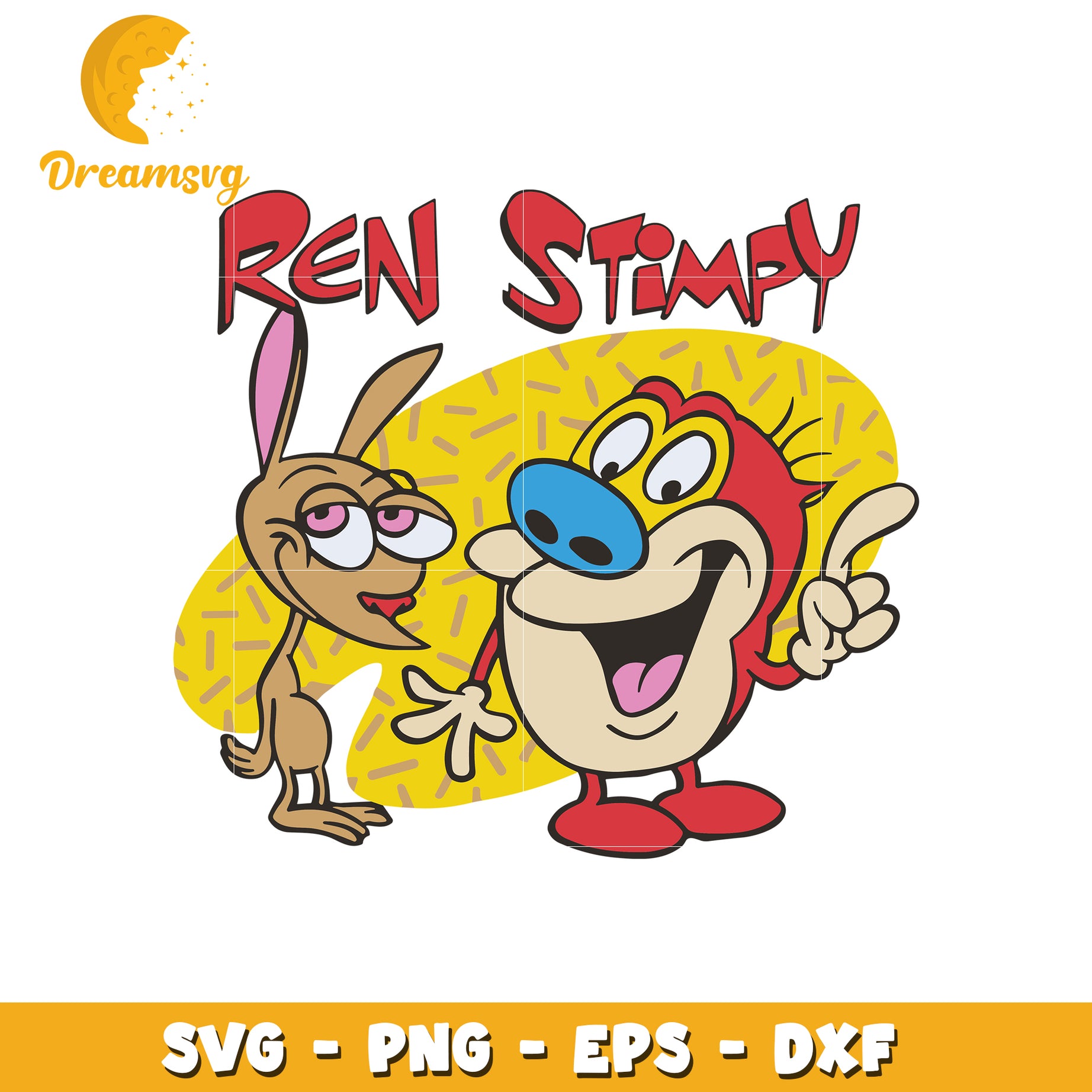 Ren and Stimpy Cartoon Characters SVG Fun and Whimsical Design