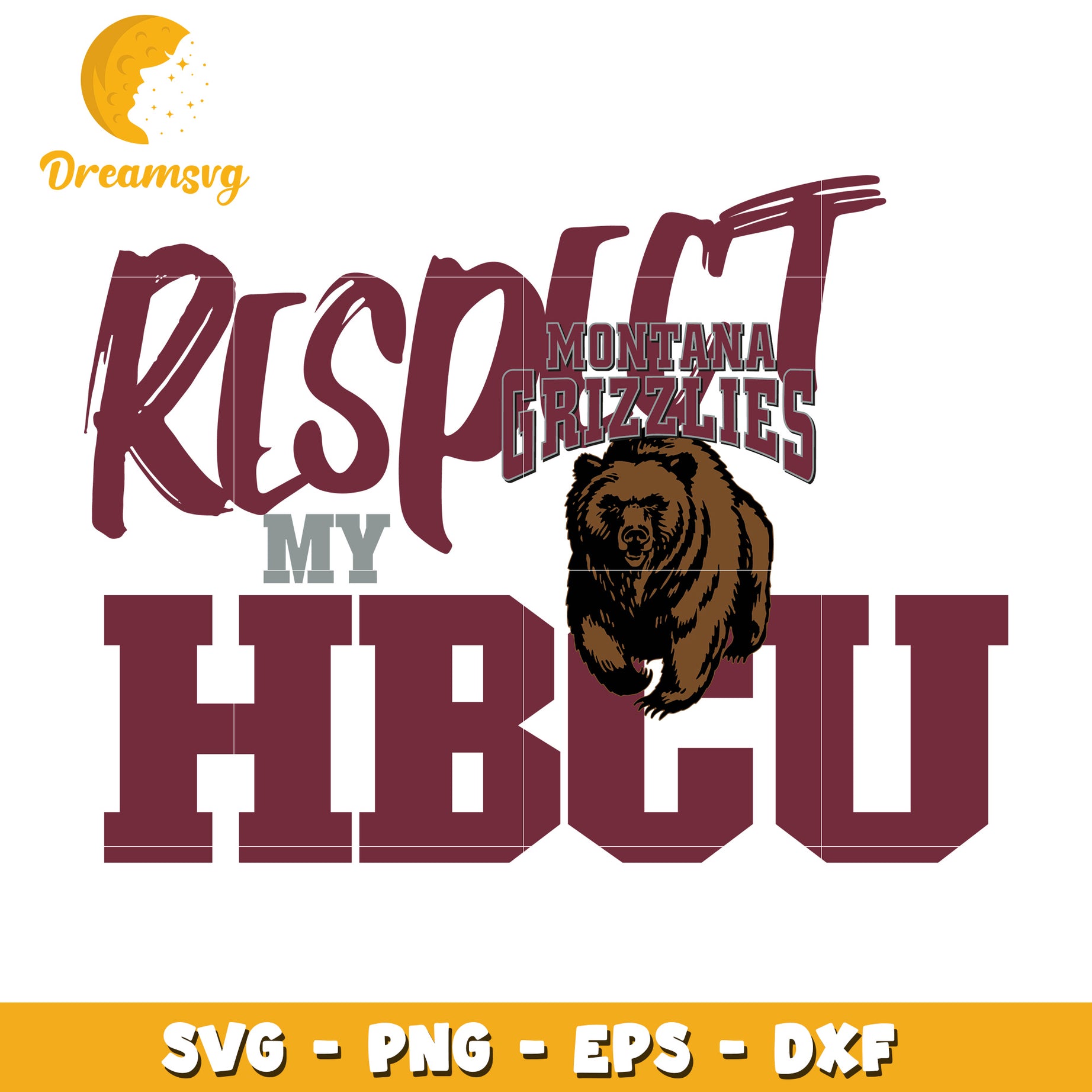 Respect My HBCU Montana Grizzlies SVG