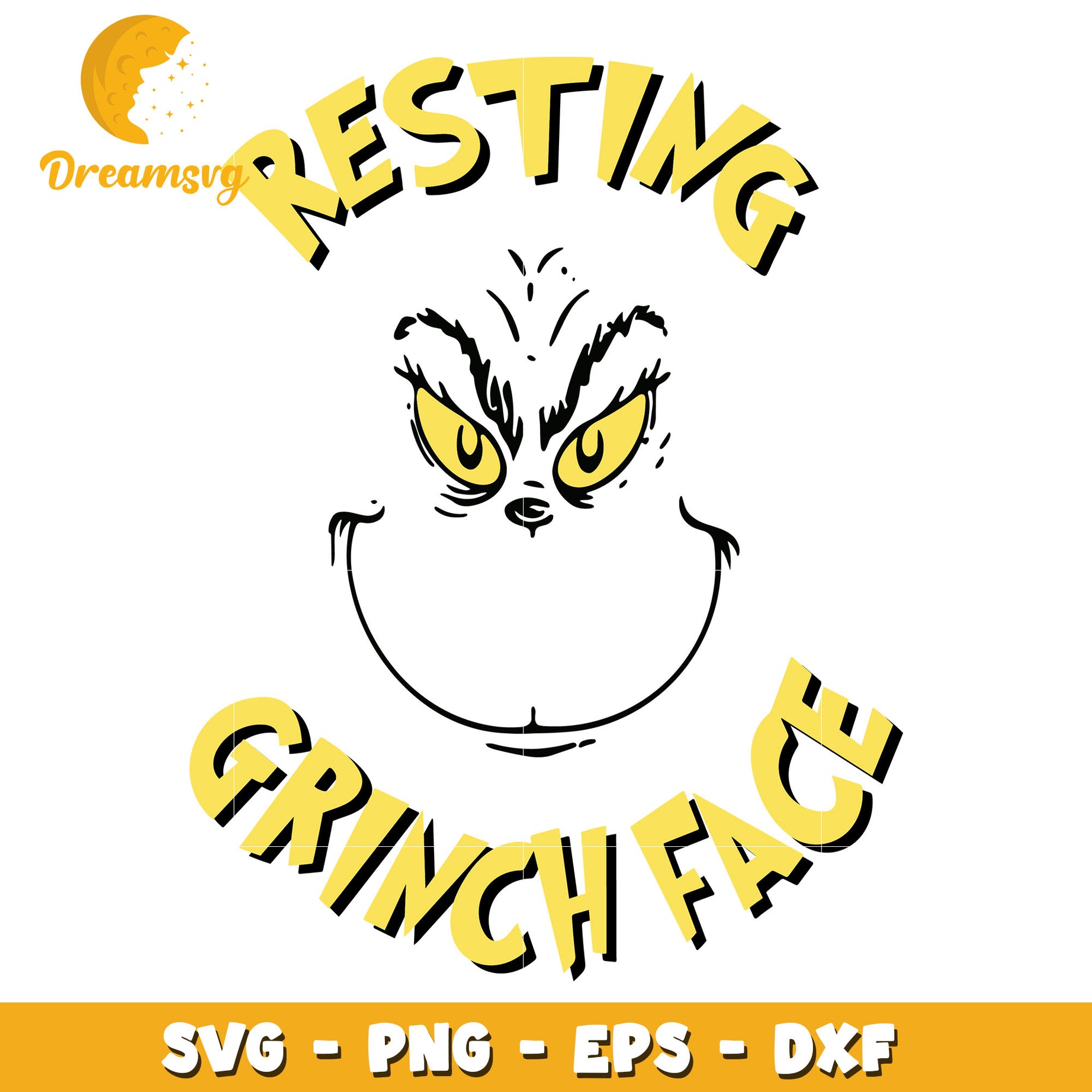 Resting Grinch Face svg, The Grinch svg, Christmas svg