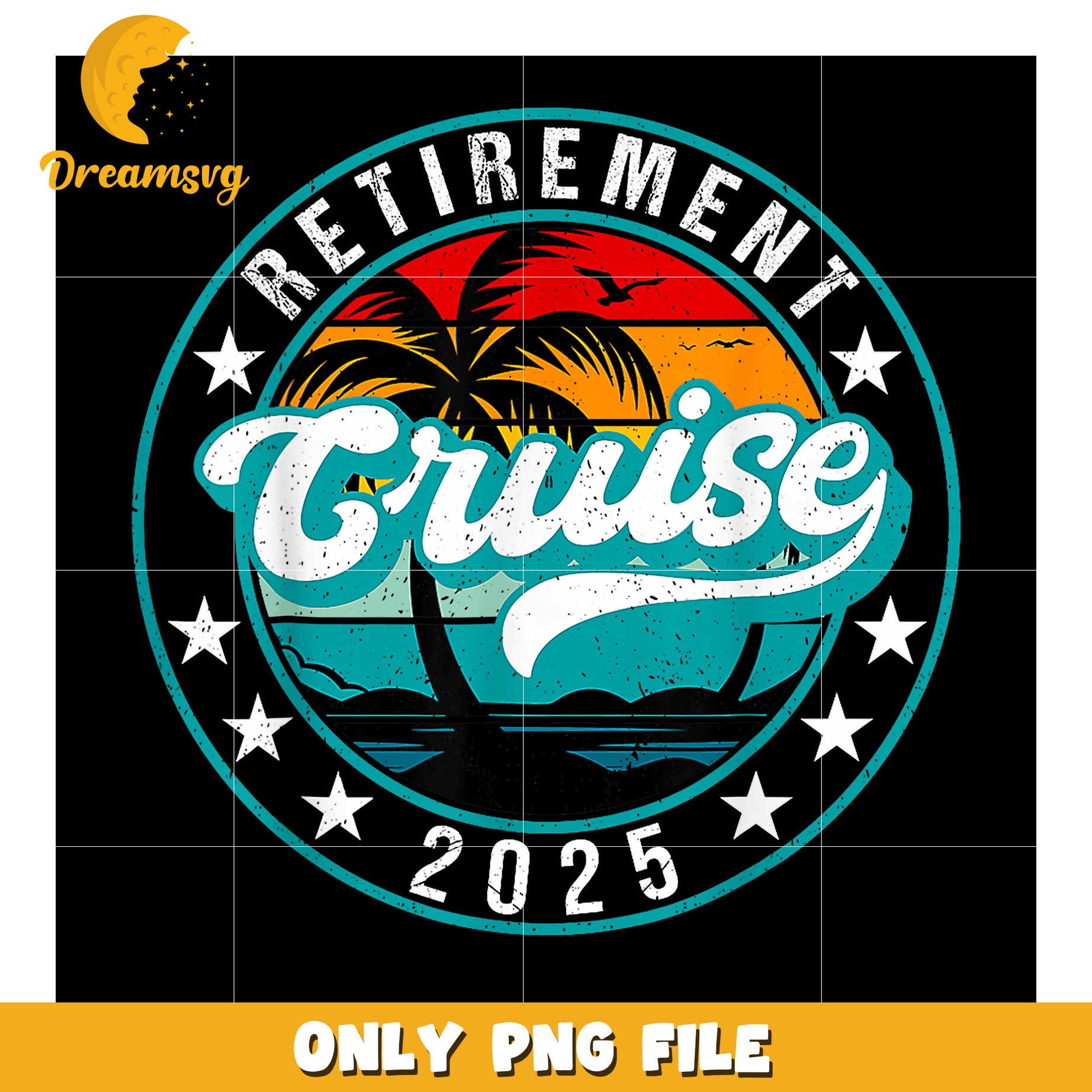 Retirement Cruise 2025 PNG Design
