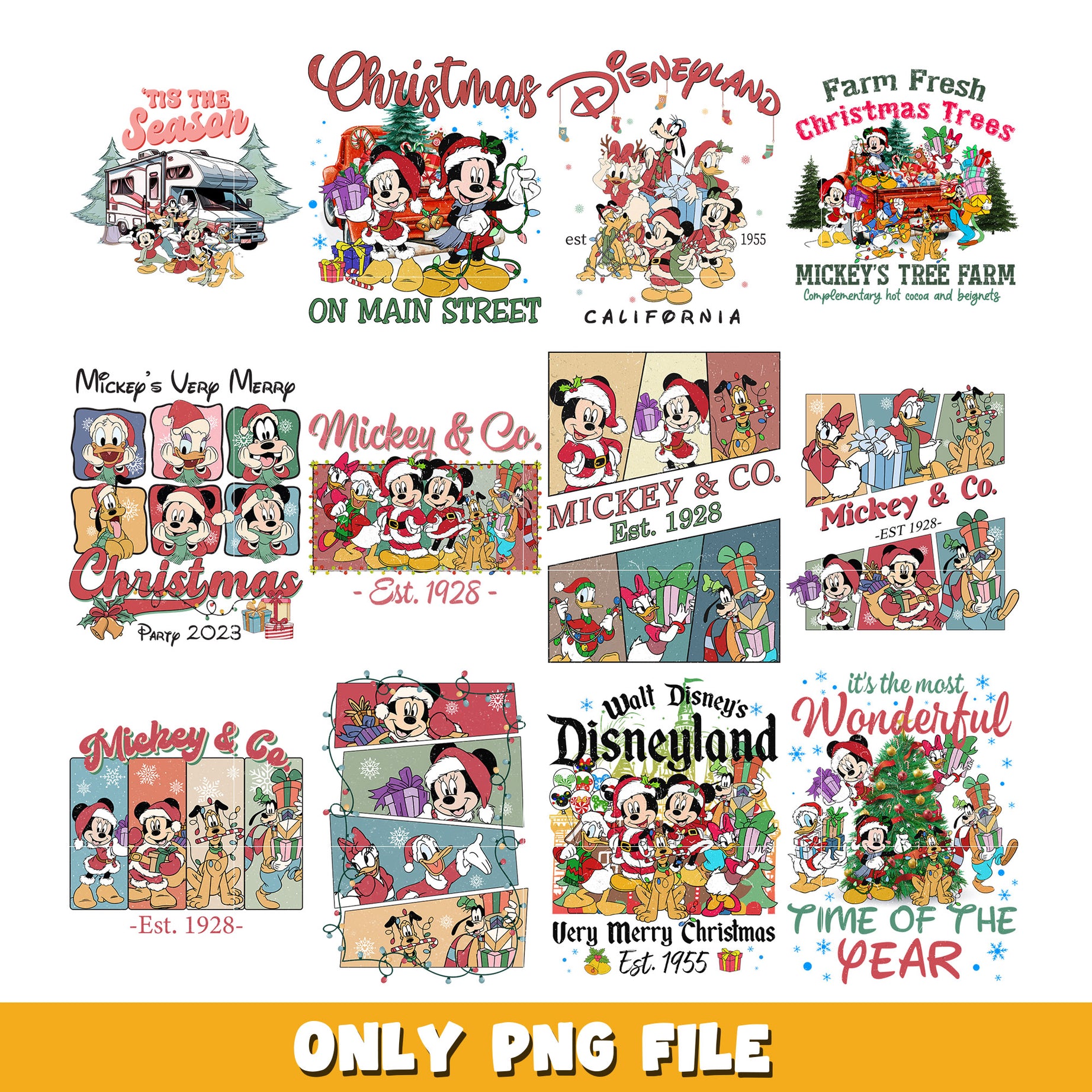 Bundle Merry Christmas  bundle png, Disney cartoon png, Digital download  