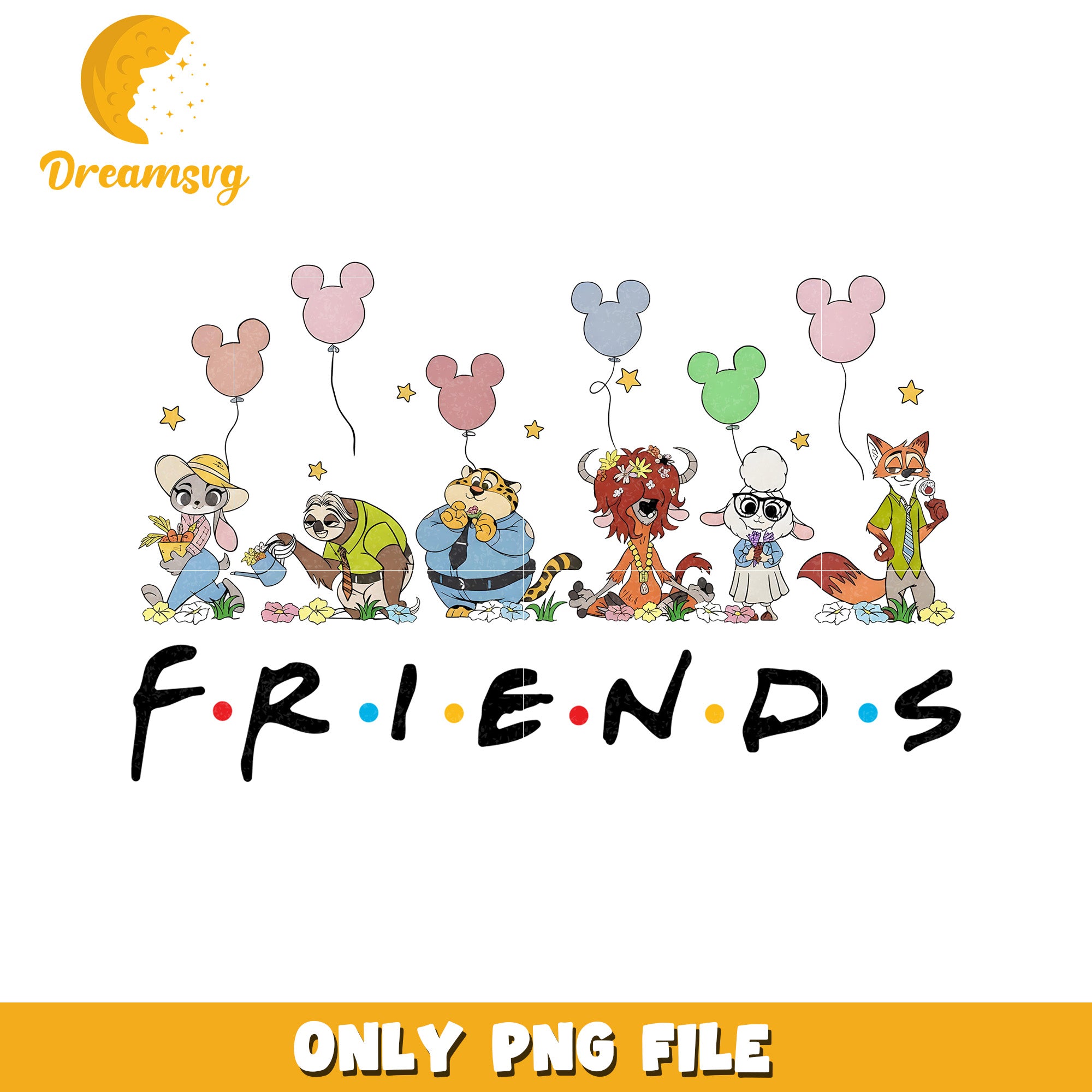 Retro Disney Zootopia Friends png, zootopia song png, uddy-cop movie png