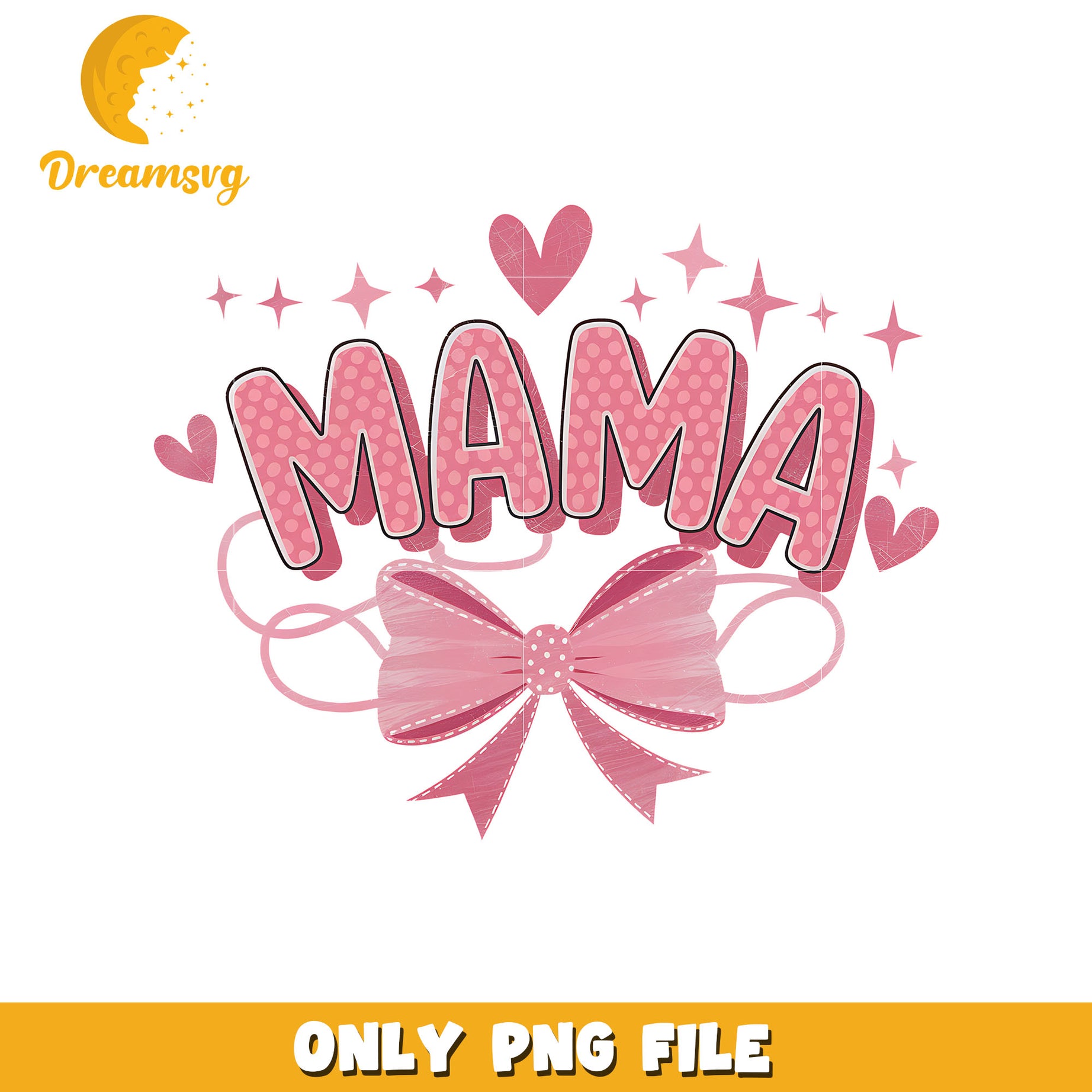 Retro bow mama valentine png, mama png, valentine day png