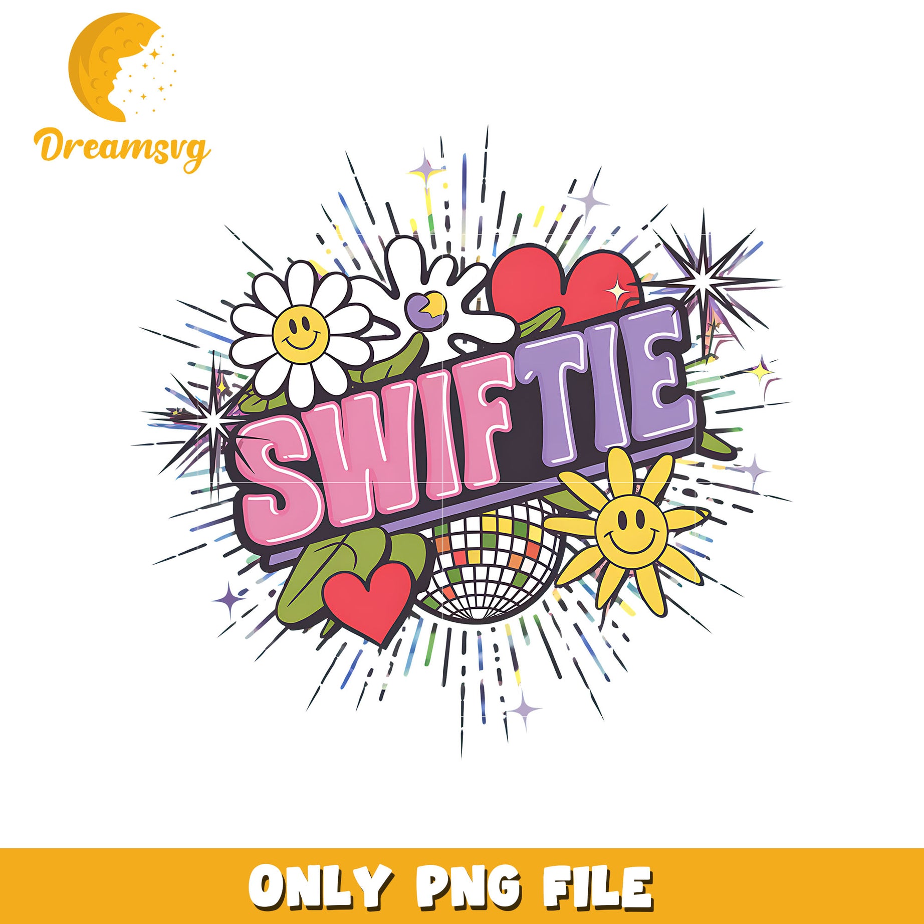 Retro swiftie font design png, swiftie png, valentine png