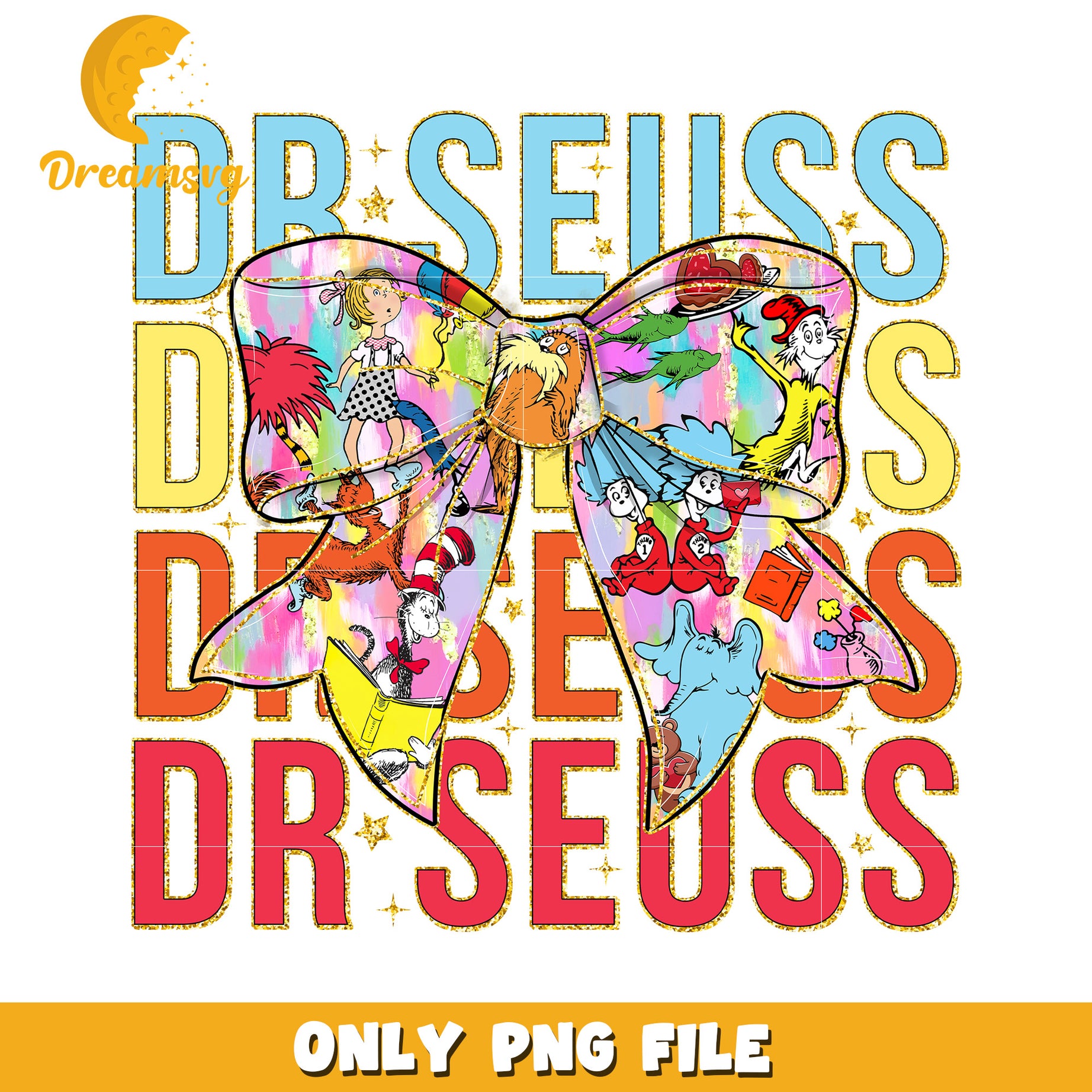 Ribbon dr seuss font design png, dr seuss cartoon png, font png